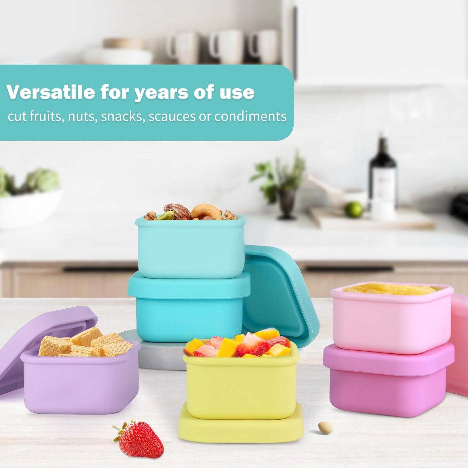 Contenedores de Almacenamiento de Alimentos Silicona Vramy 6 Pzs 100 ml