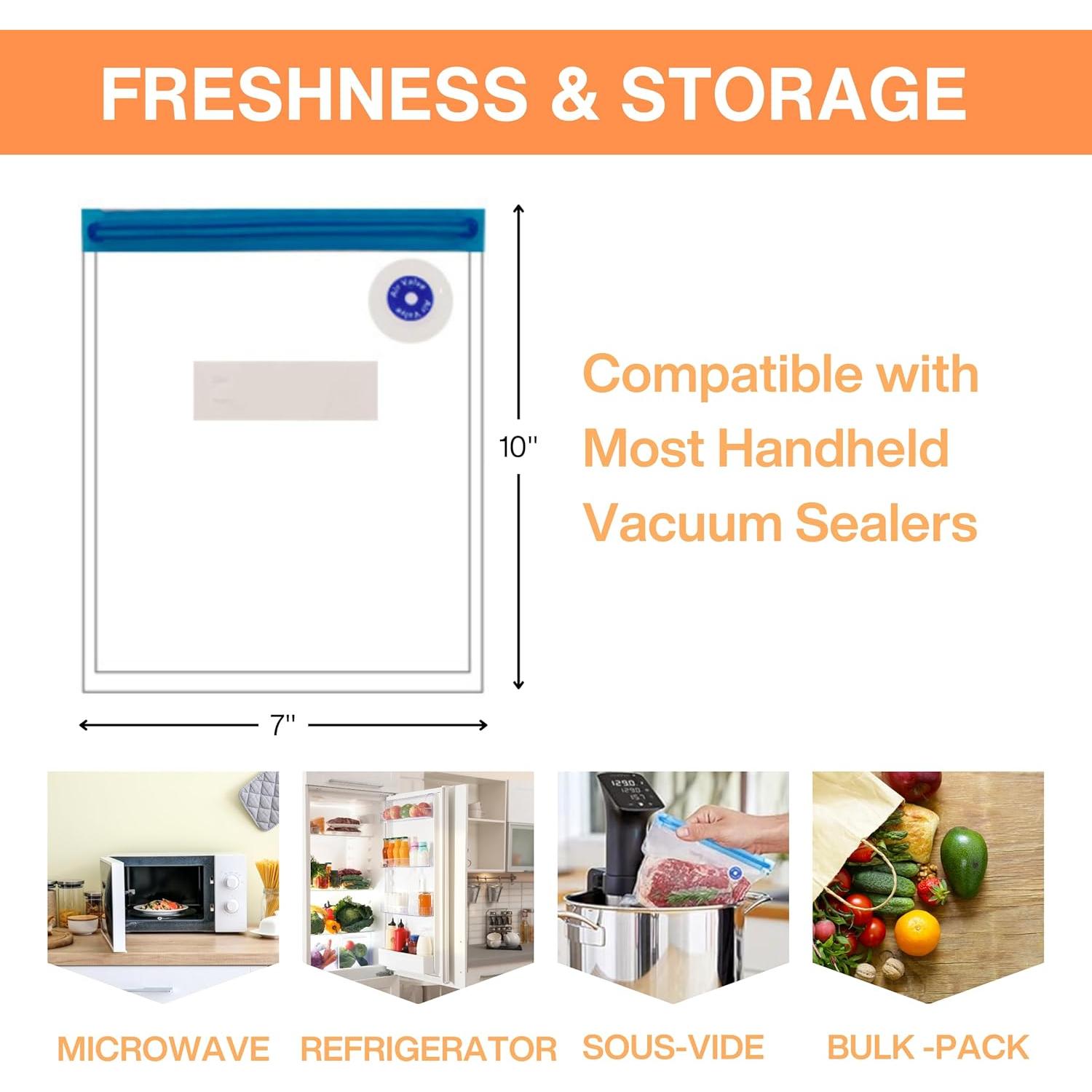 Bolsas de Sellado al Vacío ZKIRON 17.78x25.4cm 10 Unidades