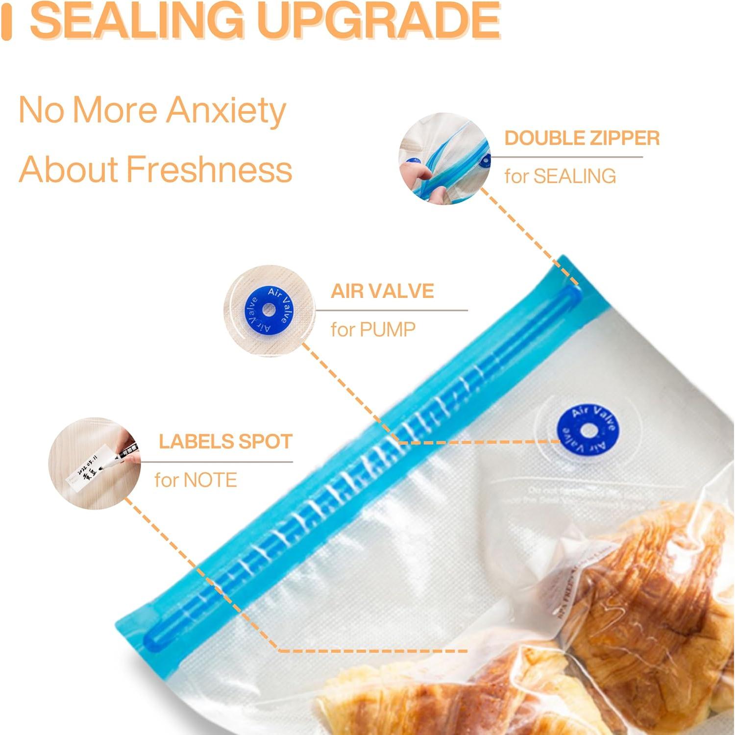 Bolsas de Sellado al Vacío ZKIRON 17.78x25.4cm 10 Unidades