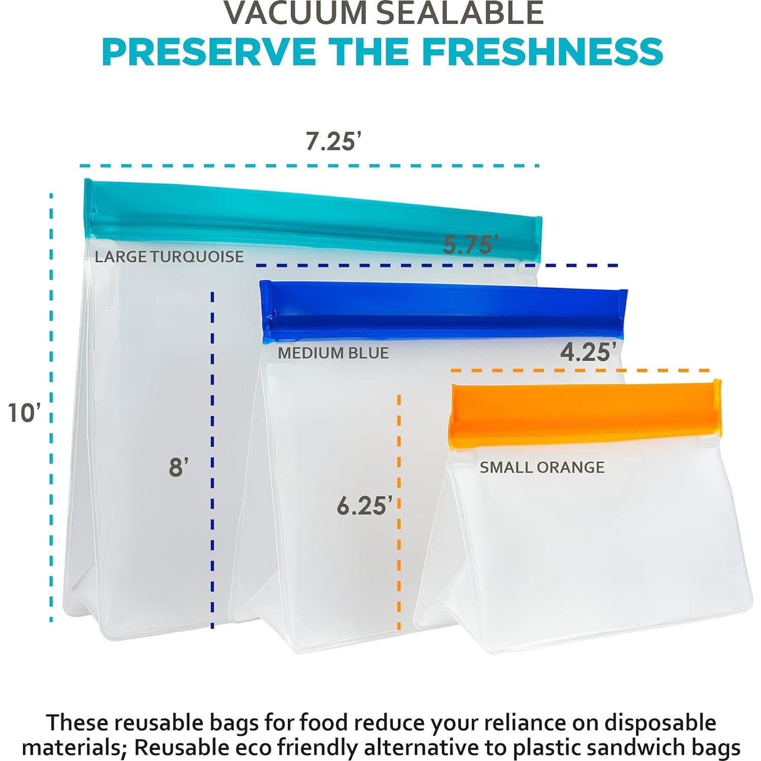 Bolsas de Almacenamiento Reutilizables PEVA EXULTIMATE 3 Piezas