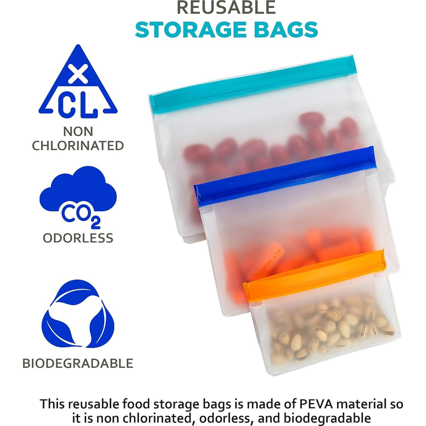 Bolsas de Almacenamiento Reutilizables PEVA EXULTIMATE 3 Piezas