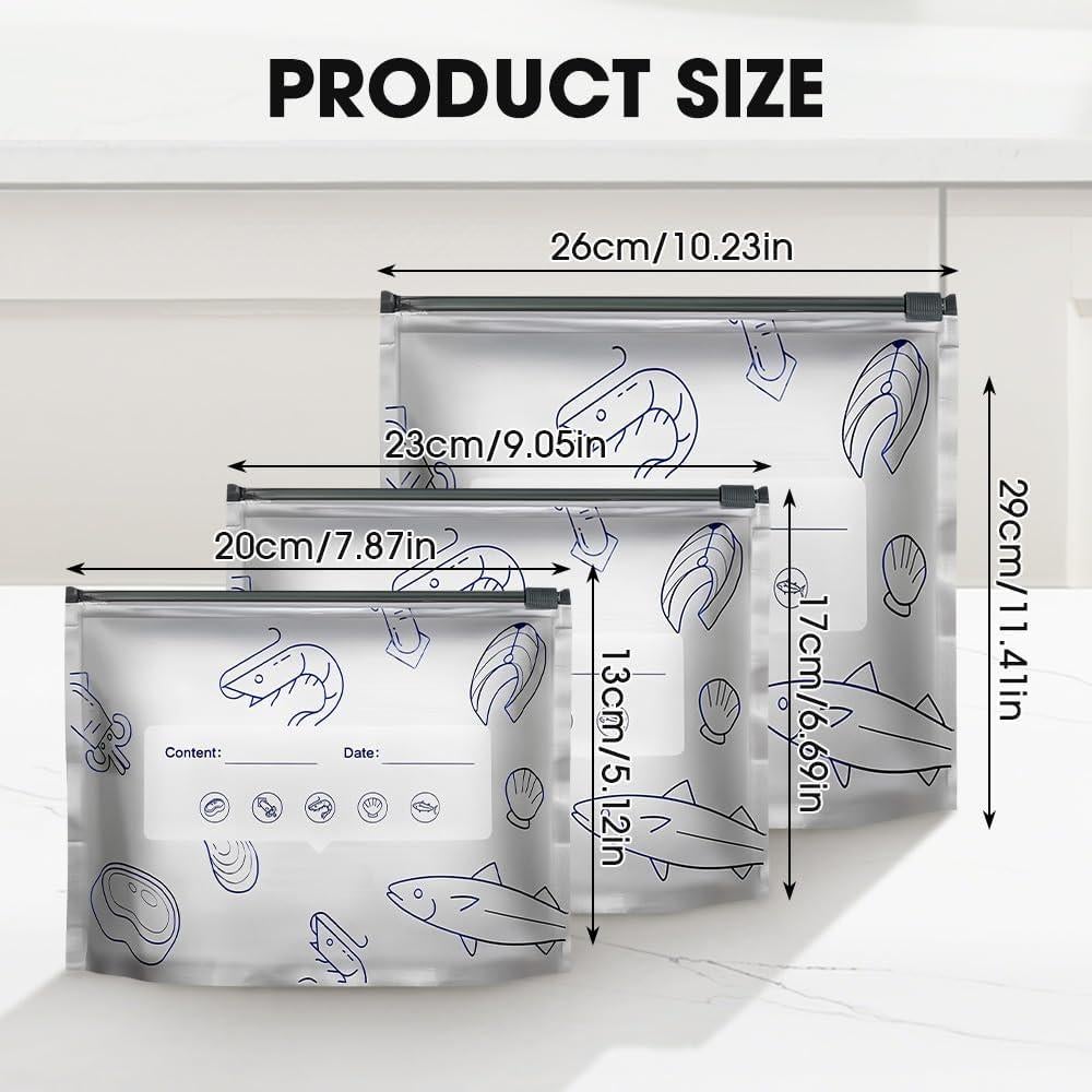 Bolsas de Almacenamiento Reutilizables Morekfly 20x13cm 10pcs