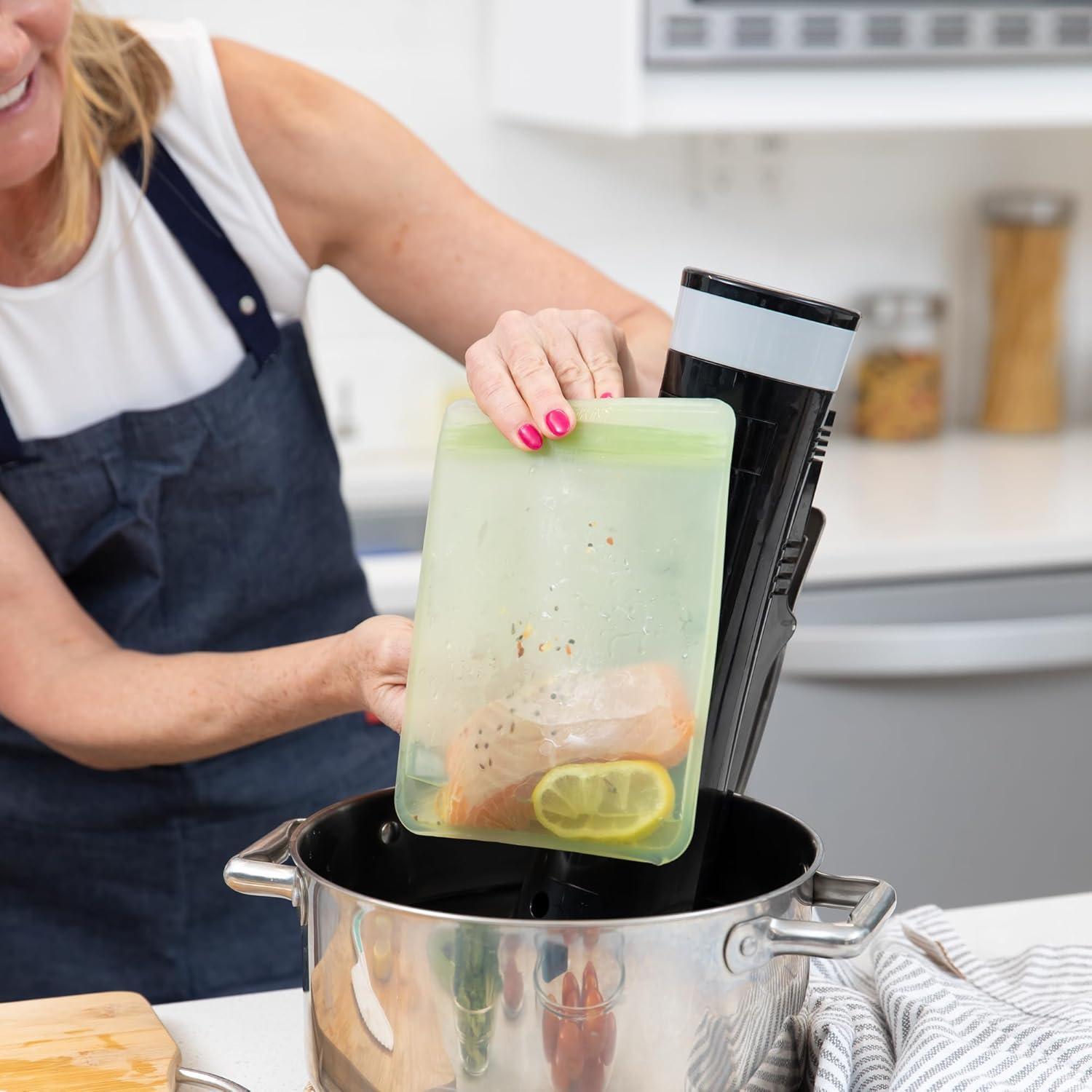 Bolsas de Silicona Reutilizables Bumkins para Snacks y Sándwiches - 2 Paquetes Rosa