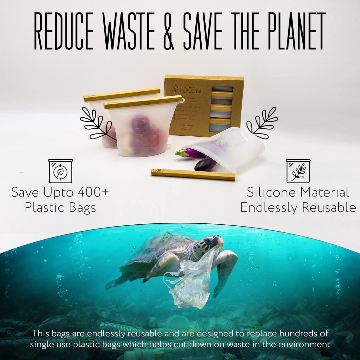 Bolsas de Almacenamiento Reutilizables Edgehill - 3 Tamaños