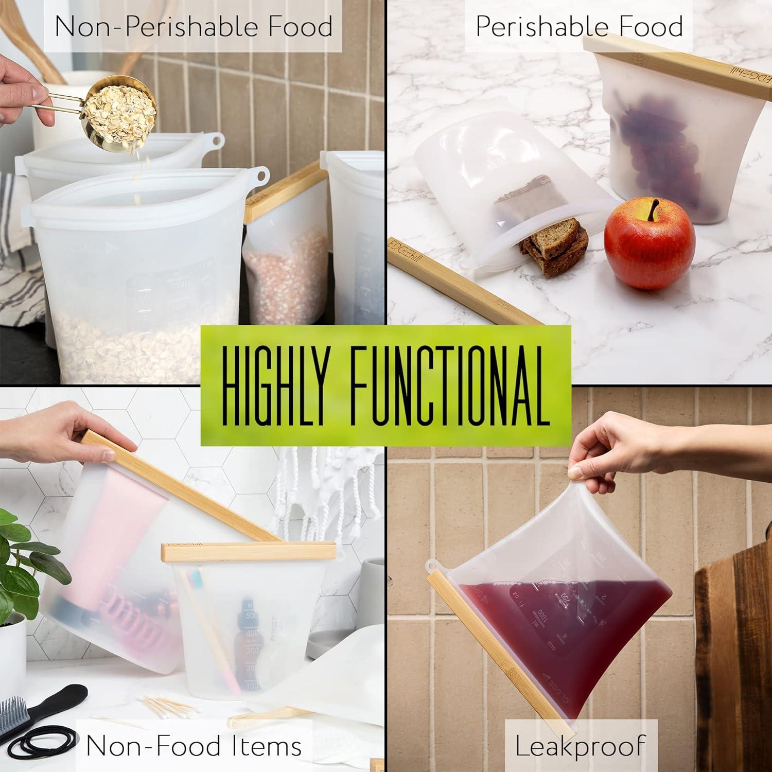 Bolsas de Almacenamiento Reutilizables Edgehill - 3 Tamaños