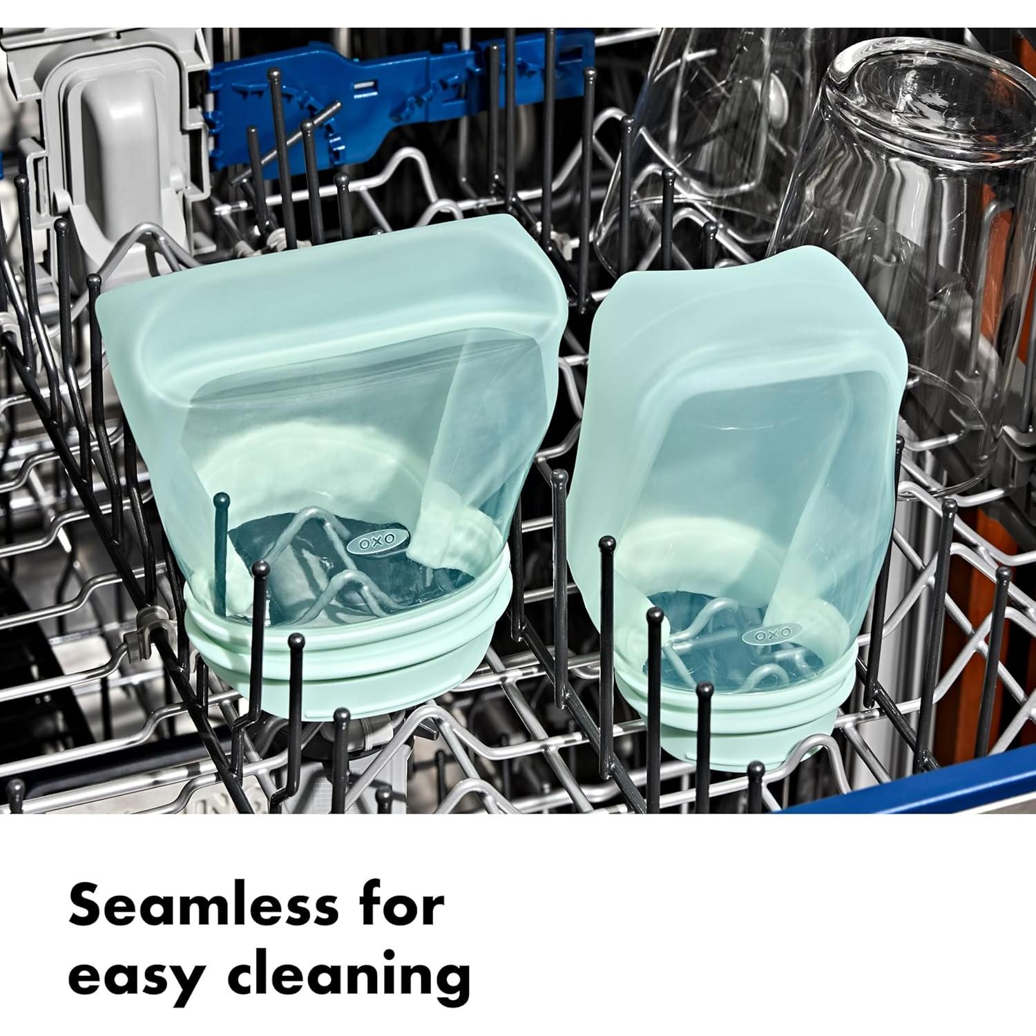 Conjunto de Tazas Reutilizables OXO Tot - 2 Piezas - Silicona