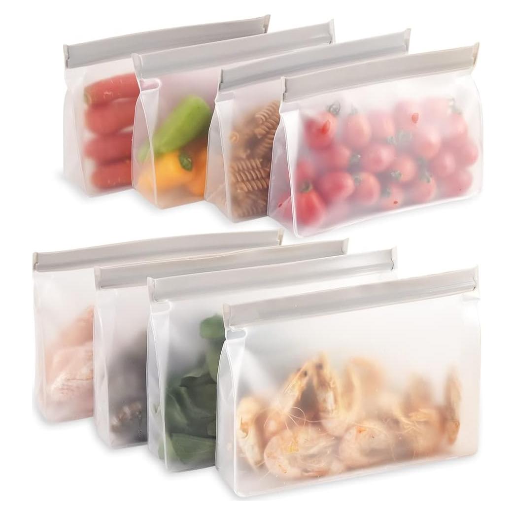 Bolsas de Almacenamiento Reutilizables Cozihom 8 Piezas PEVA