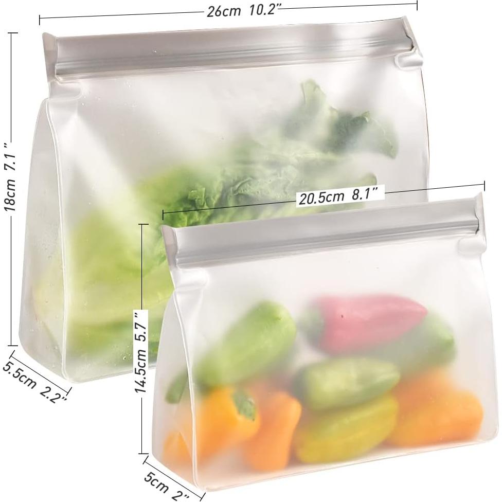 Bolsas de Almacenamiento Reutilizables Cozihom 8 Piezas PEVA