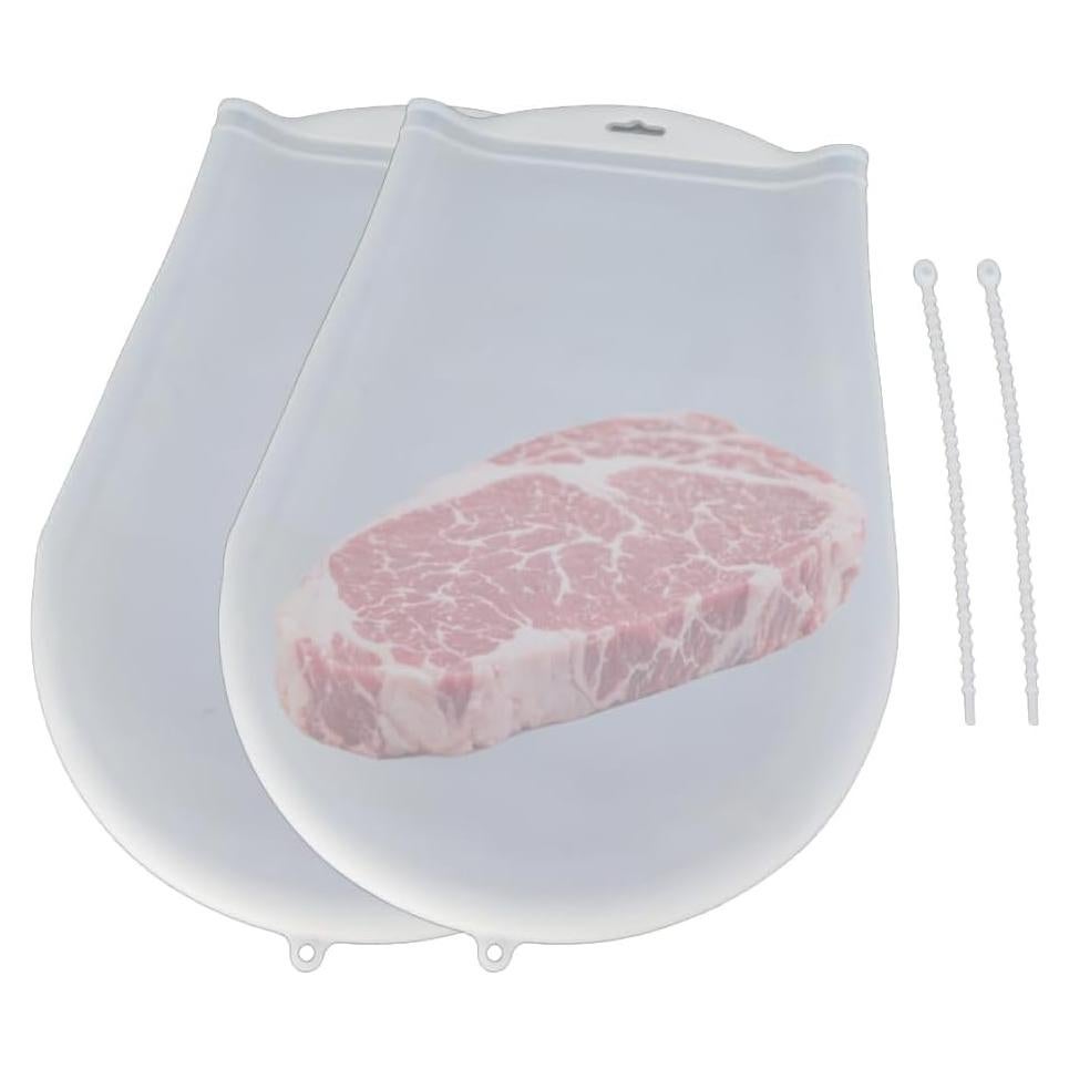 Bolsas Sous Vide Reutilizables BCDHAMATE Extra Grande 4 Clips