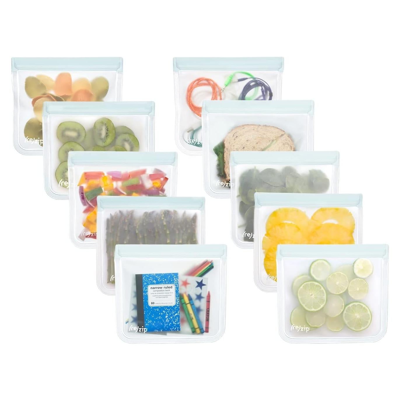 Bolsas Reutilizables para Sándwich re)zip 10 Pack 3.5 Tazas