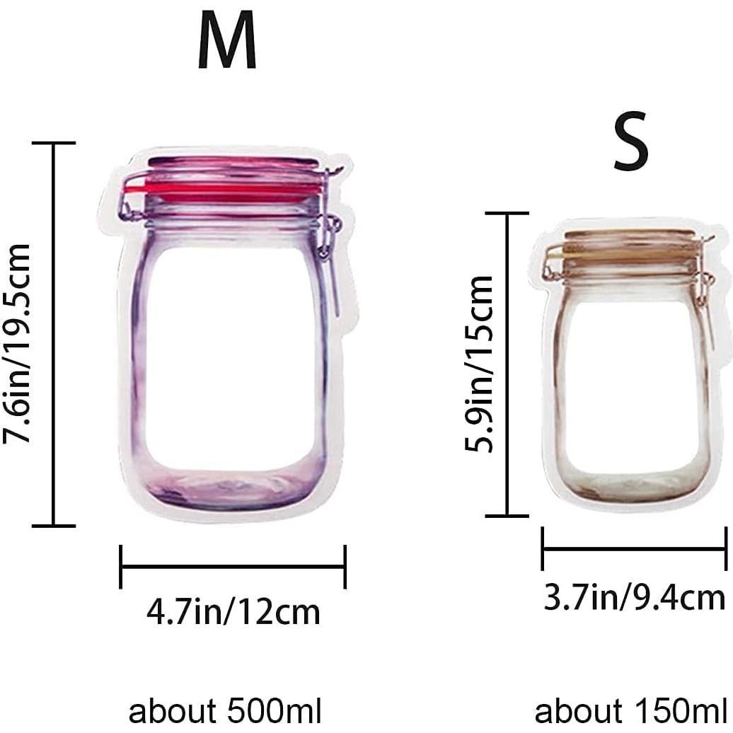 Bolsas Ziplock Reutilizables Enkrio 60 Pcs para Alimentos