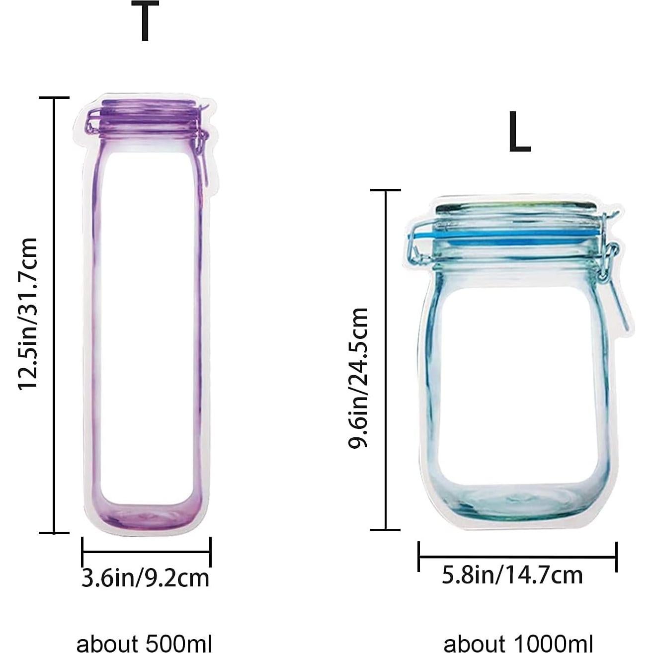 Bolsas Ziplock Reutilizables Enkrio 60 Pcs para Alimentos