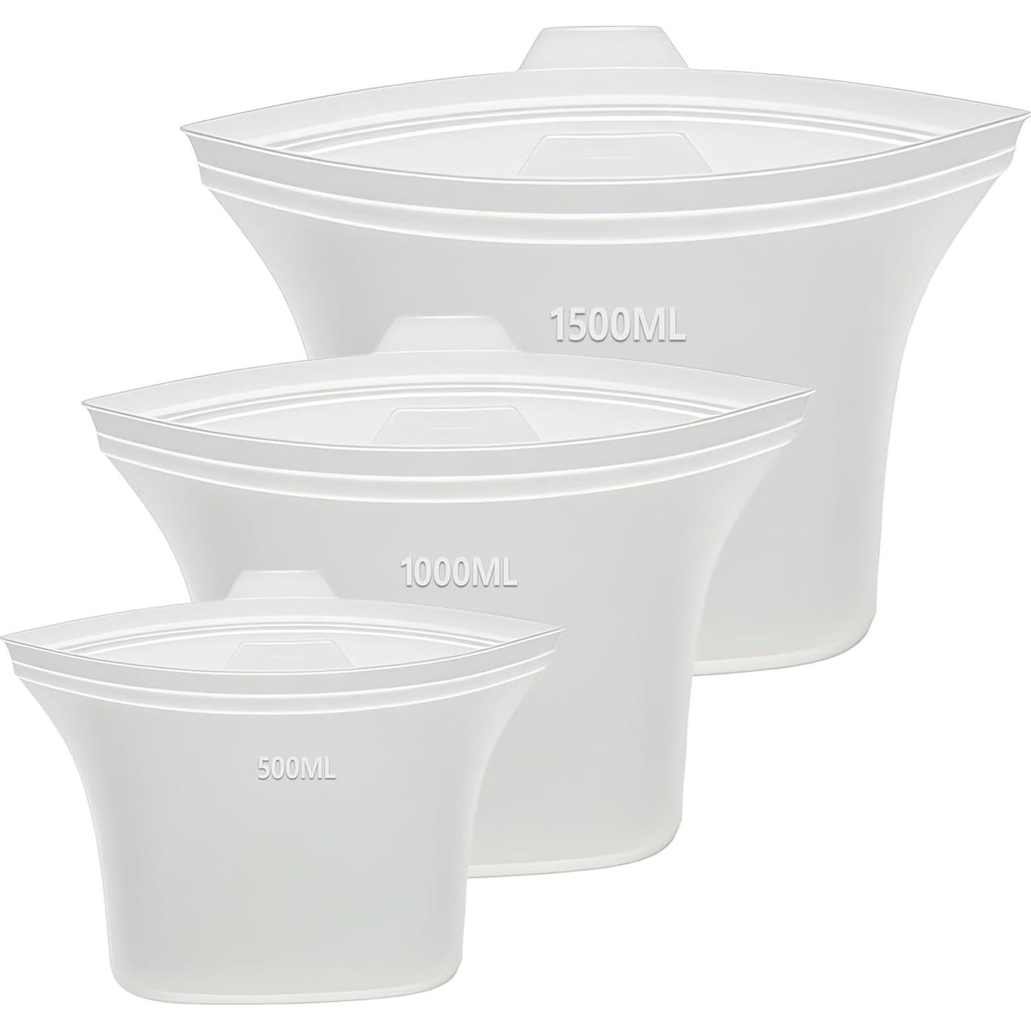 Bolsas de Almacenamiento de Silicona JUEJUEZI - 3 Tamaños