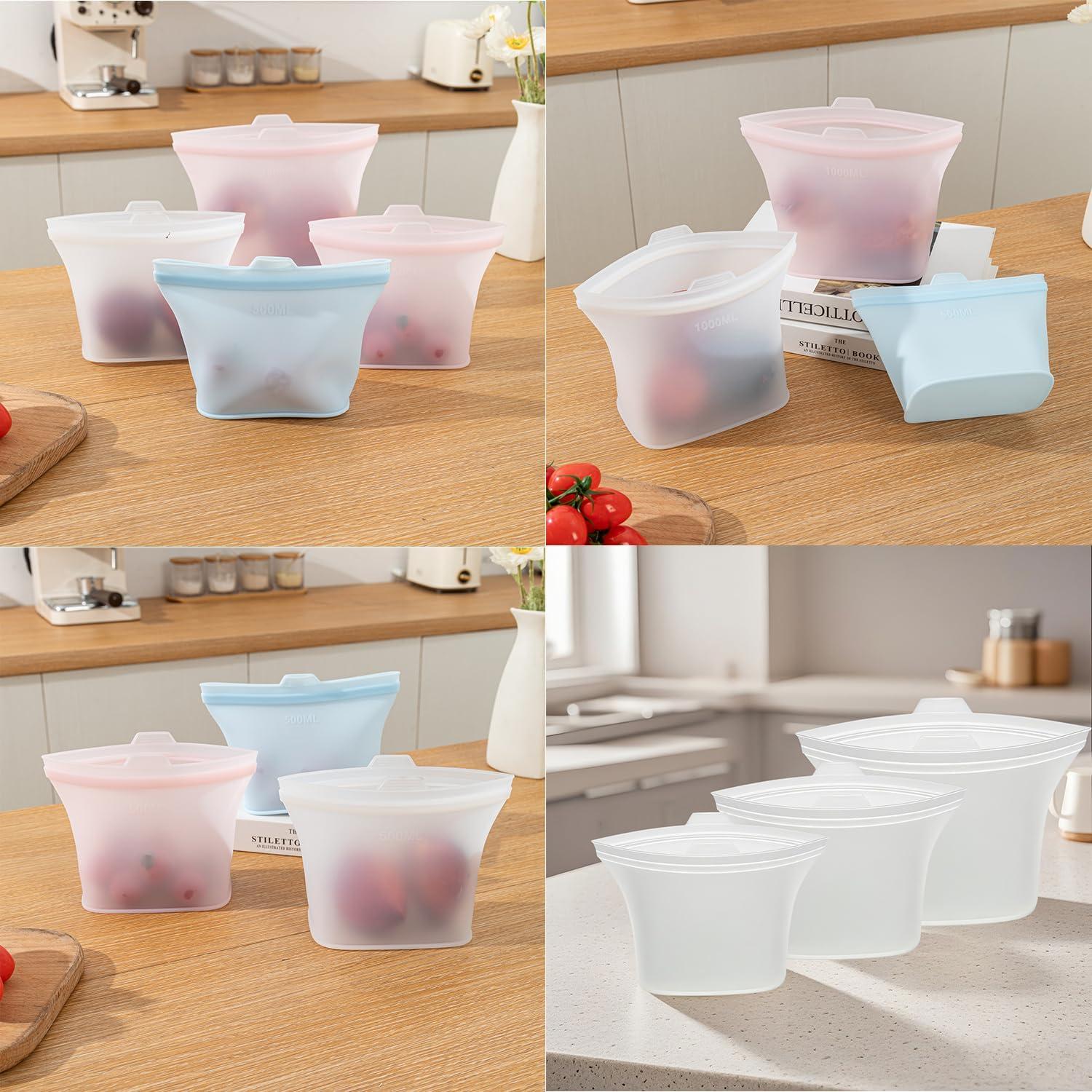 Bolsas de Almacenamiento de Silicona JUEJUEZI - 3 Tamaños