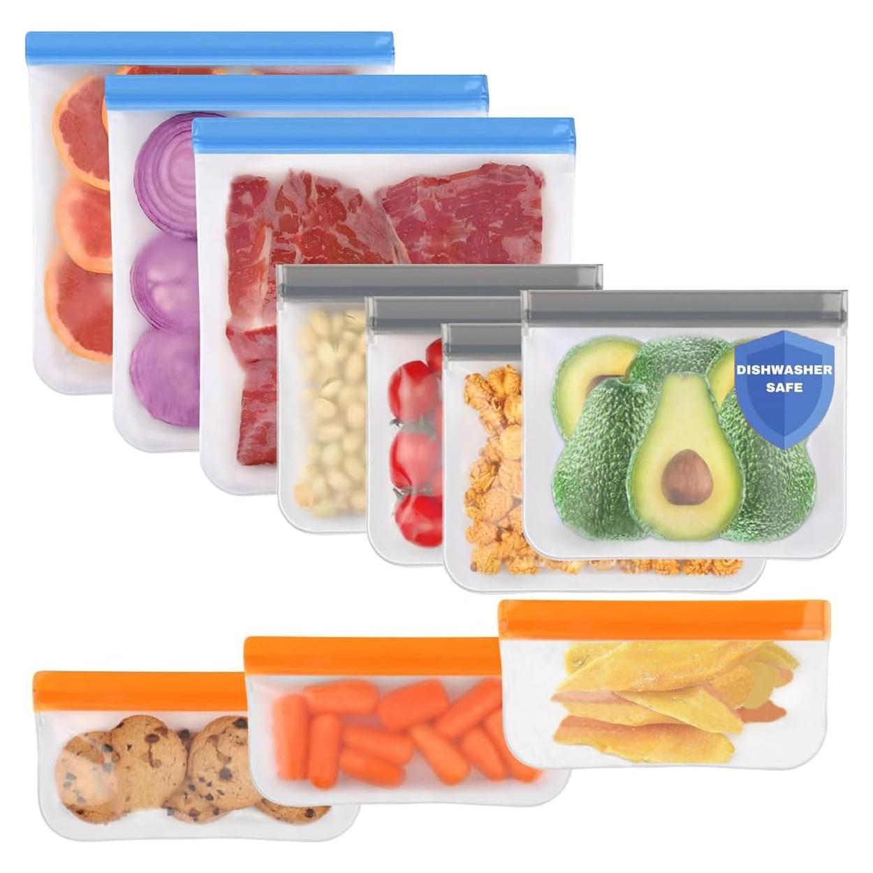 Paquete de 10 Bolsas de Silicona Reutilizables Snlrntin 11.4L