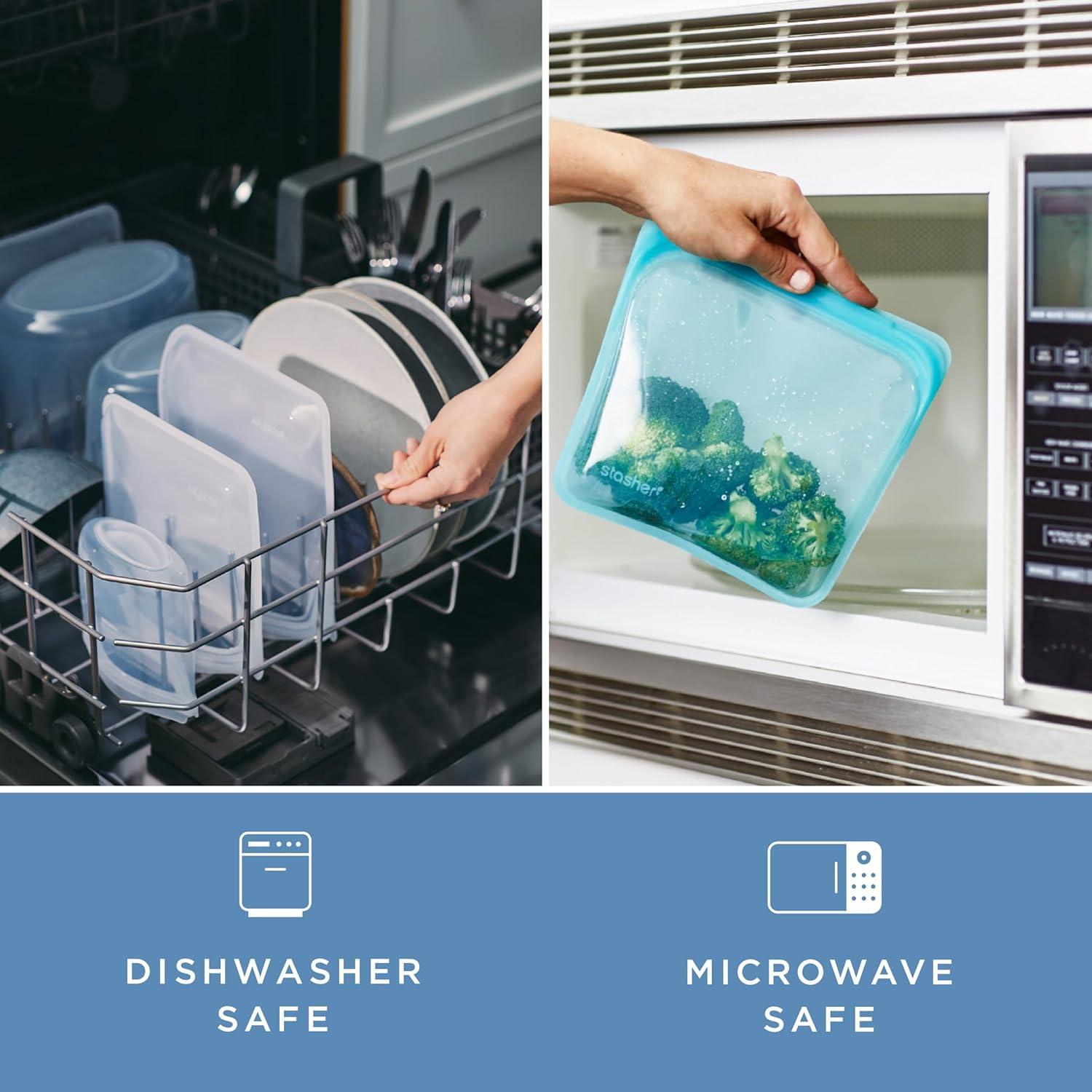 Kit de Inicio Stasher 4 Piezas Silicona Reutilizable Claro