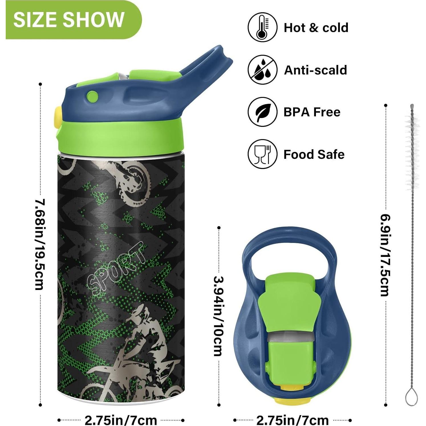 Botella de Agua Aislada SDMKA 350ml para Niños - Camuflaje