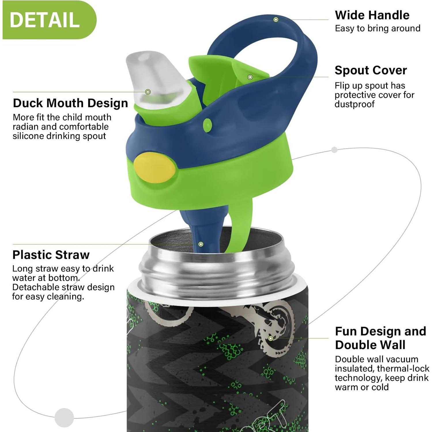 Botella de Agua Aislada SDMKA 350ml para Niños - Camuflaje