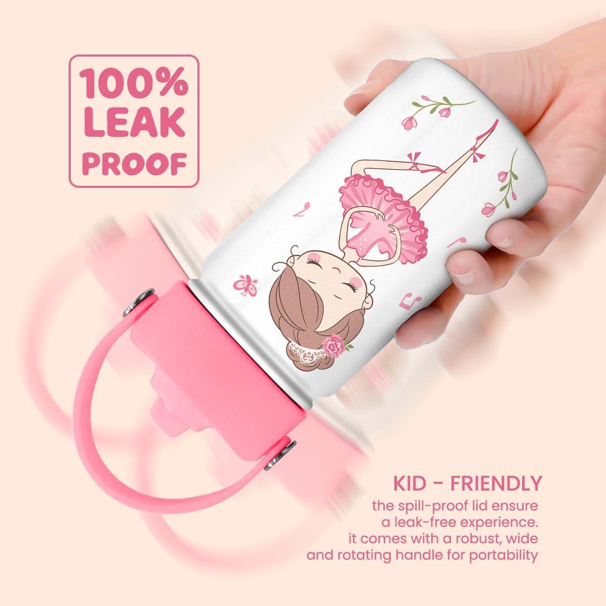 Botella de Agua SANDJEST Ballet 355 ml Acero Inoxidable Aislada