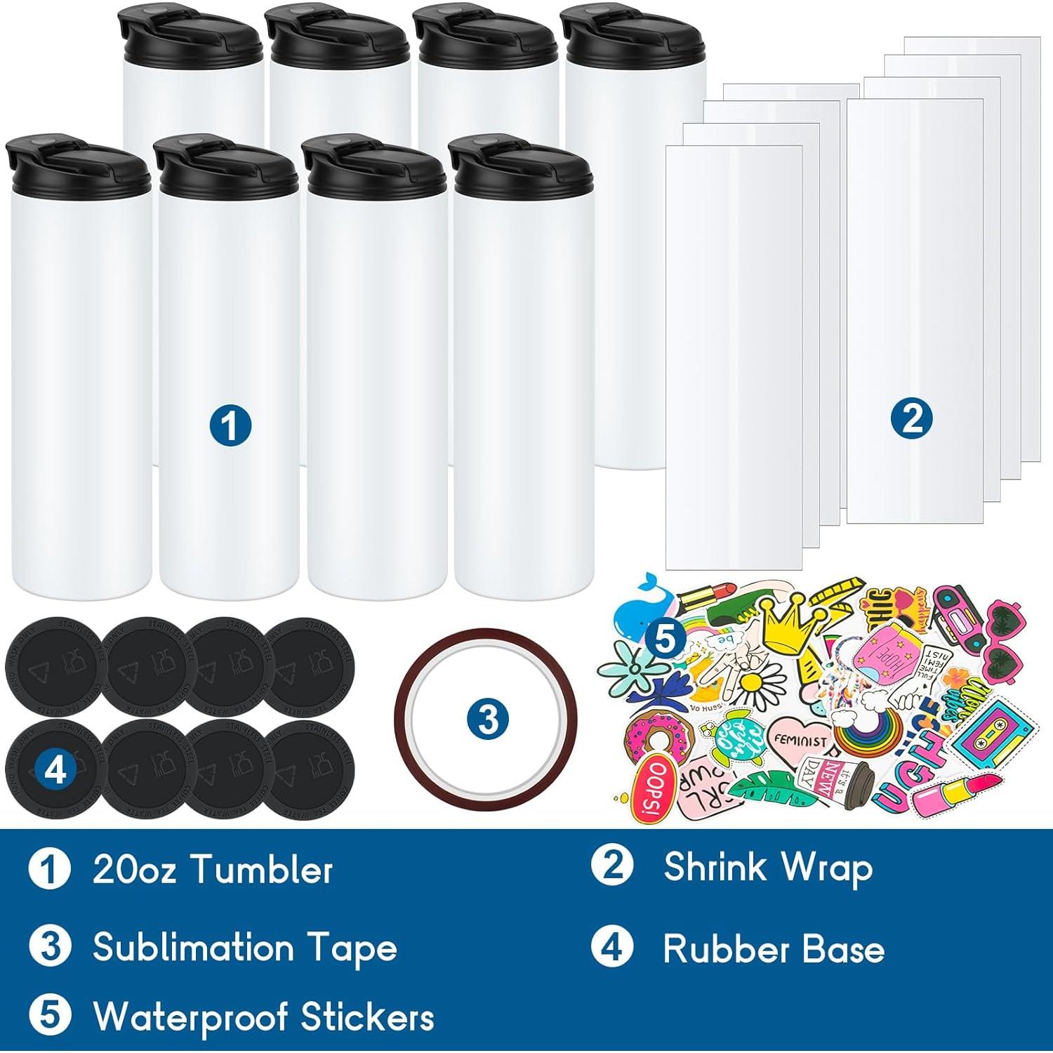 Paquete de 8 botellas de acero inoxidable 20 oz AxPower