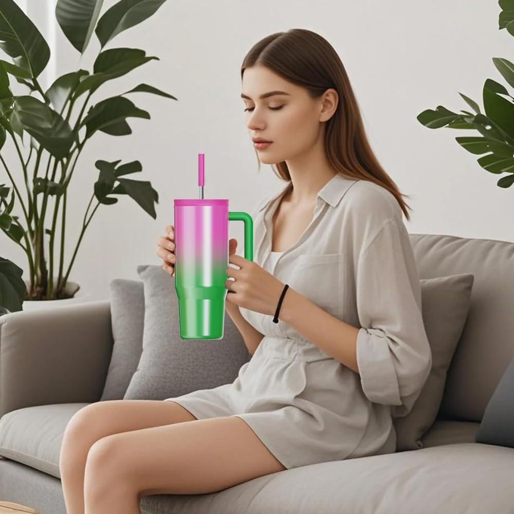 Taza de viaje ZZT 40 oz acero inoxidable a prueba de fugas