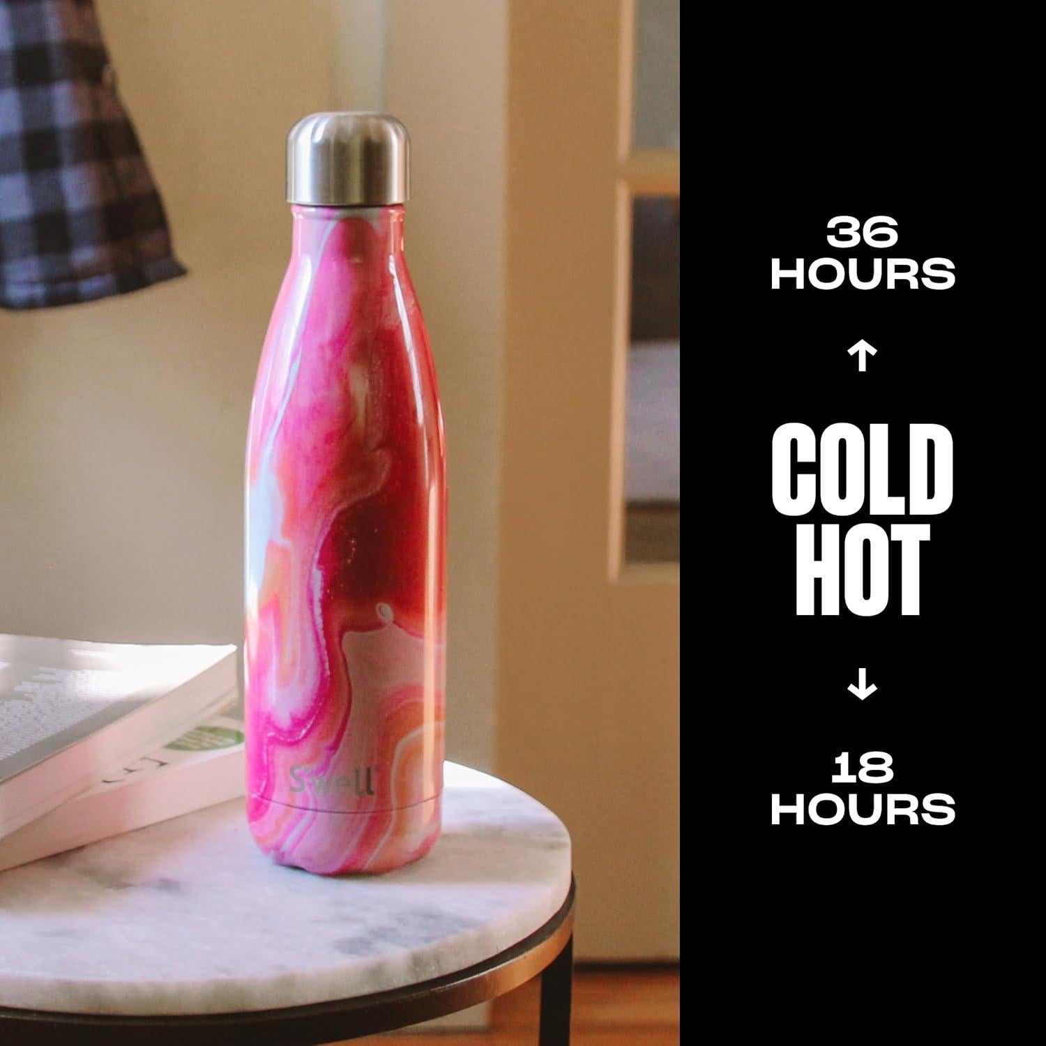 Botella de Agua S'well 0.5L Acero Inoxidable Ágata Rosa