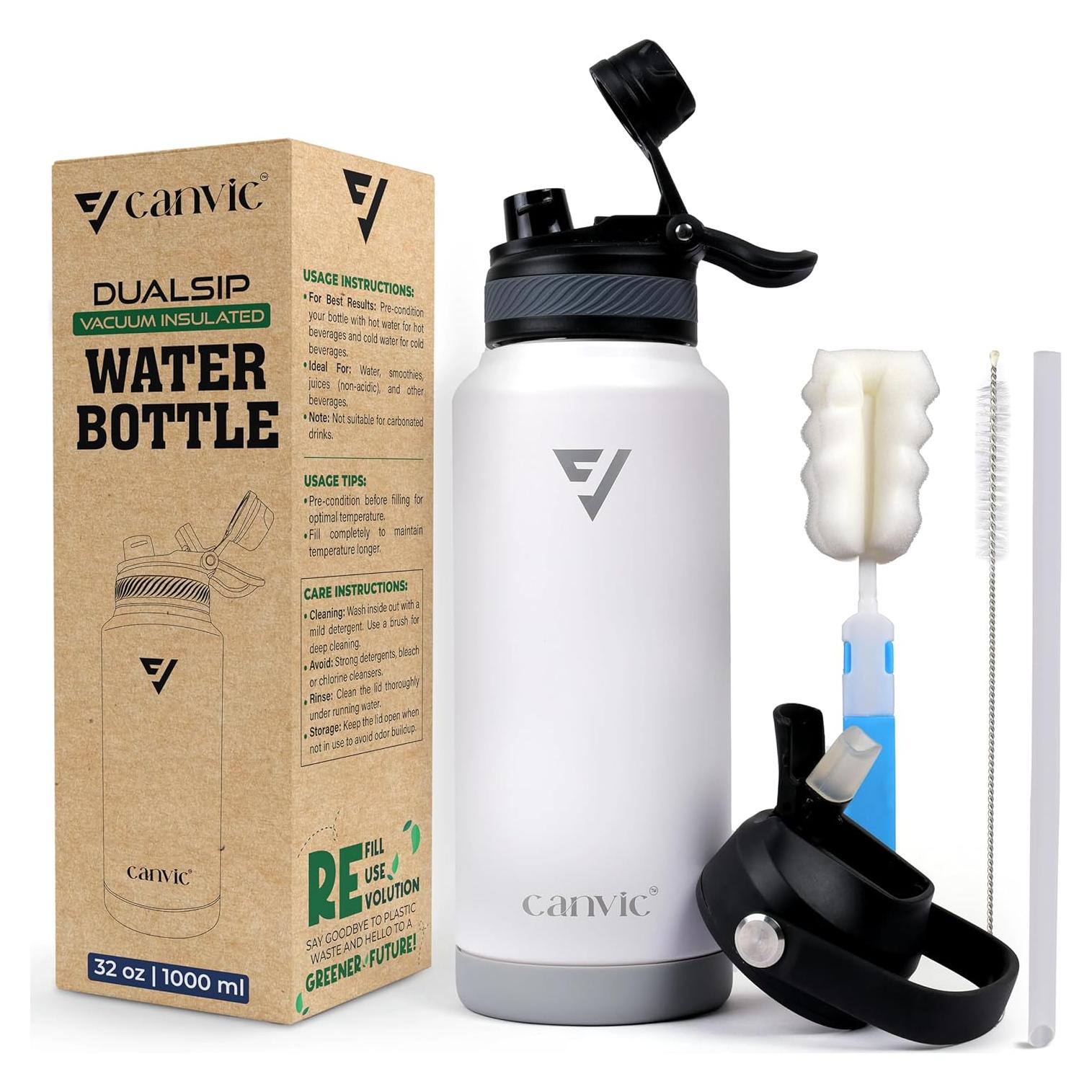 Botella de Agua Aislada Canvic DualSip 0.95L Acero Inoxidable