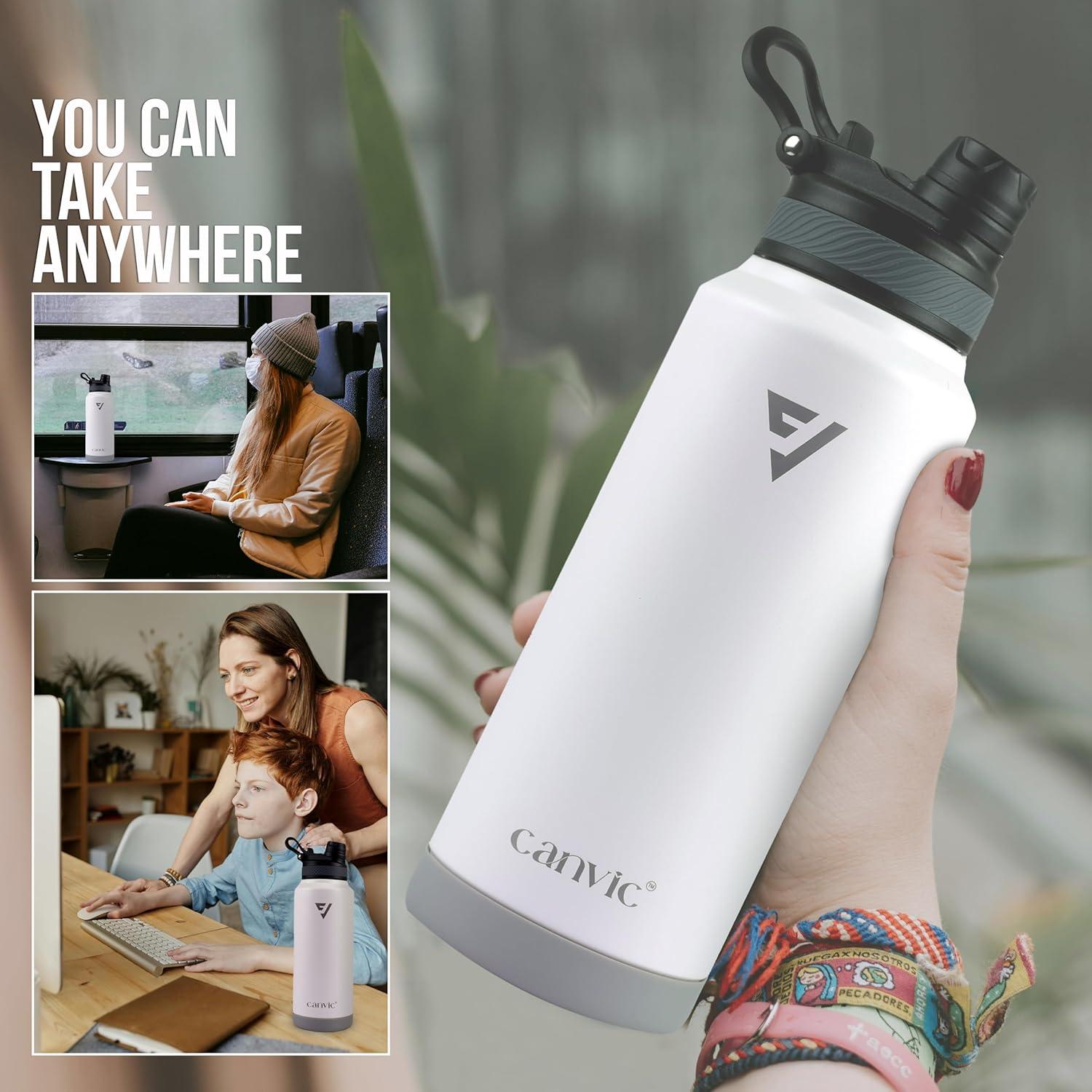 Botella de Agua Aislada Canvic DualSip 0.95L Acero Inoxidable