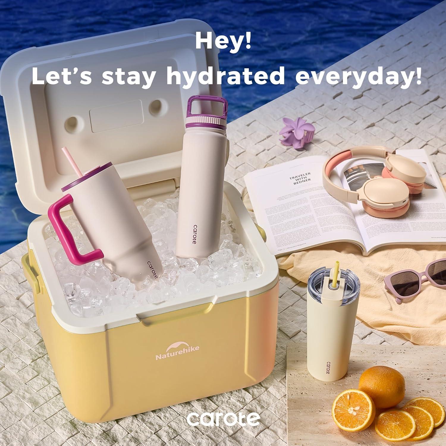 Juego de 3 Botellas de Agua Aisladas CAROTE 1.01L y 0.71L