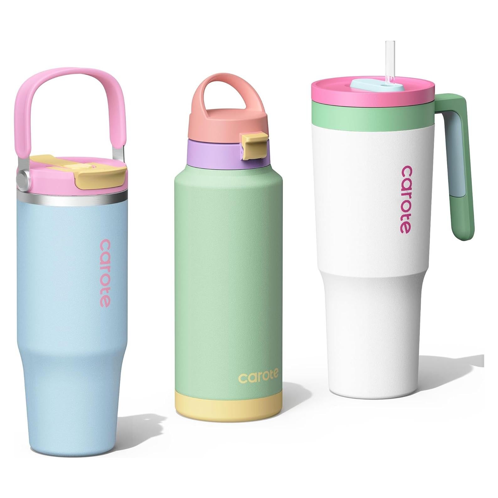 Juego de 3 Botellas de Agua Aisladas CAROTE 32/32/40 oz