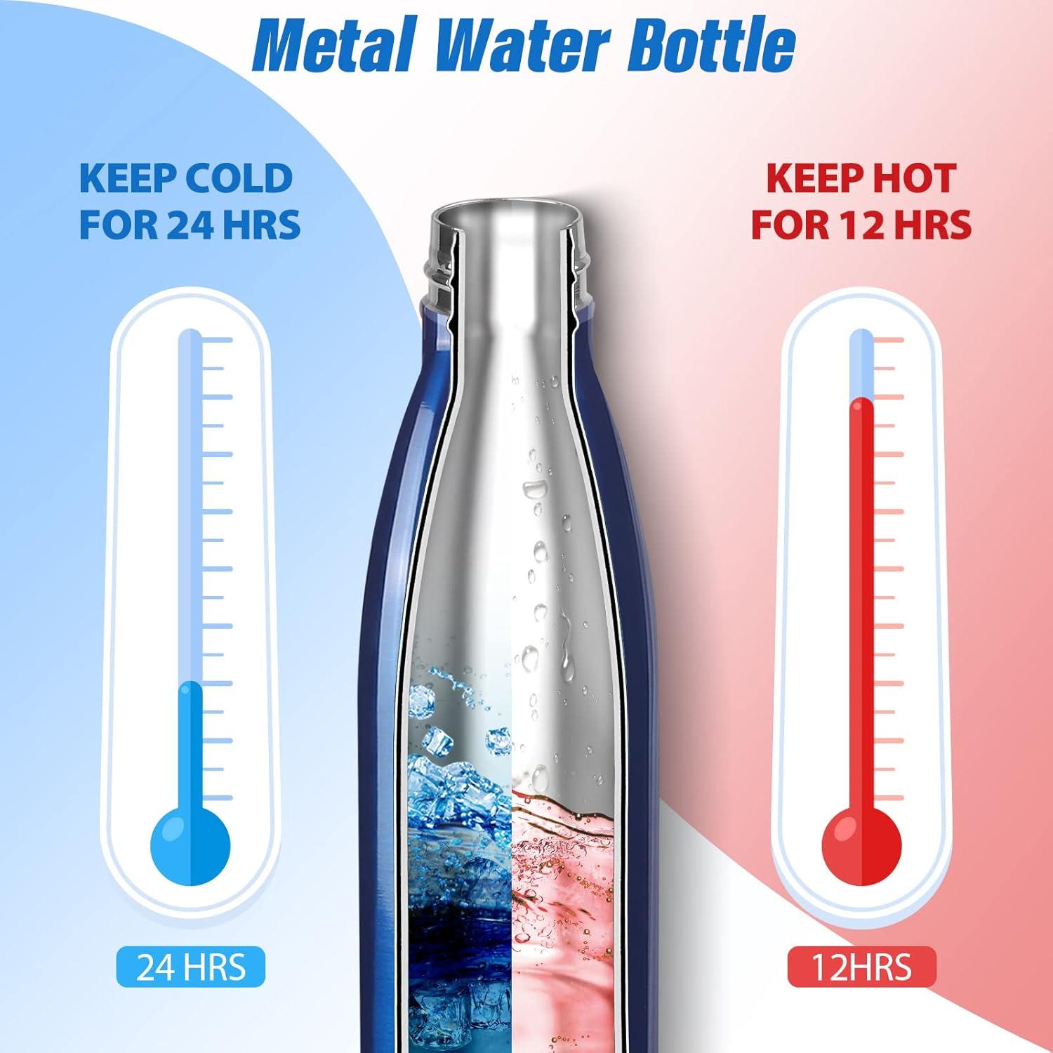 Botella de Agua Aislada Sfee 500 ml Acero Inoxidable Azul