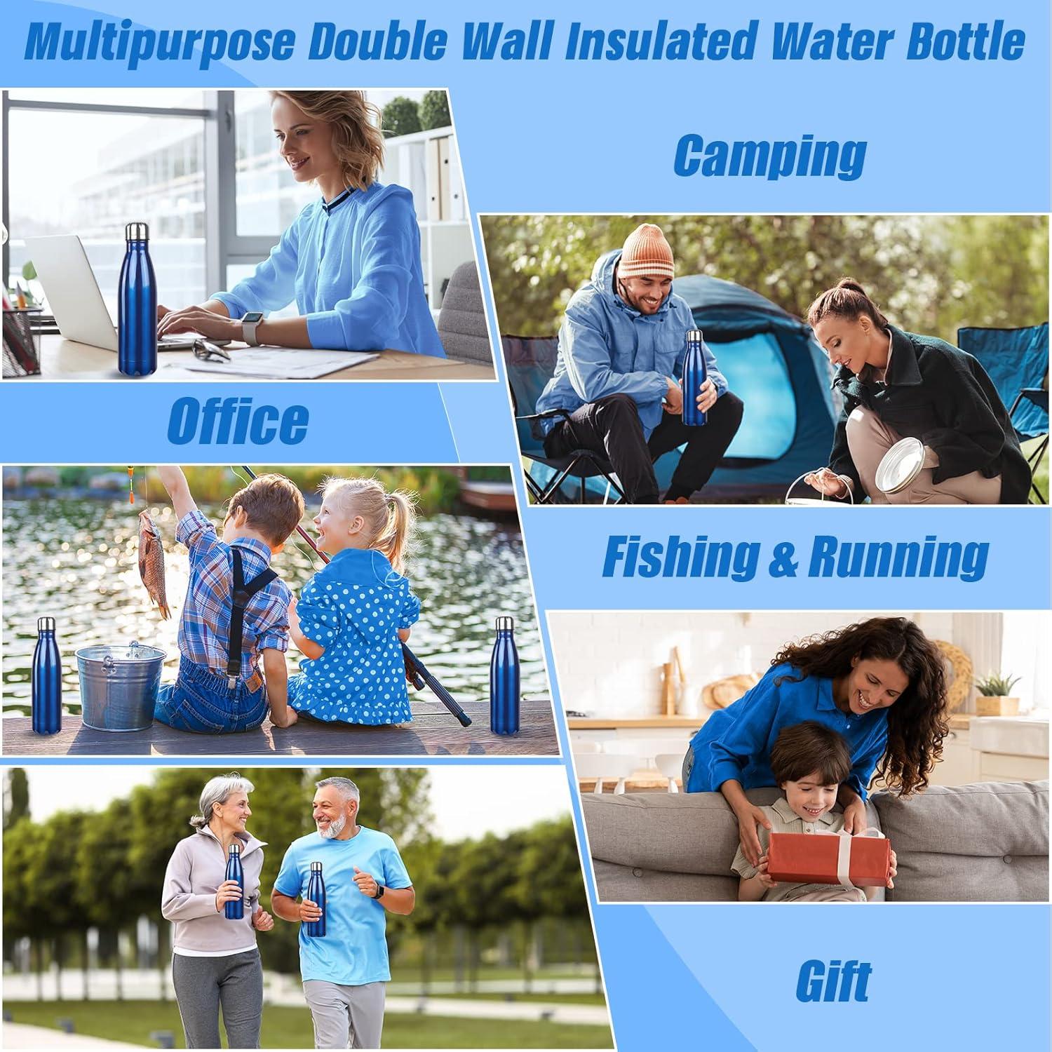 Botella de Agua Aislada Sfee 500 ml Acero Inoxidable Azul