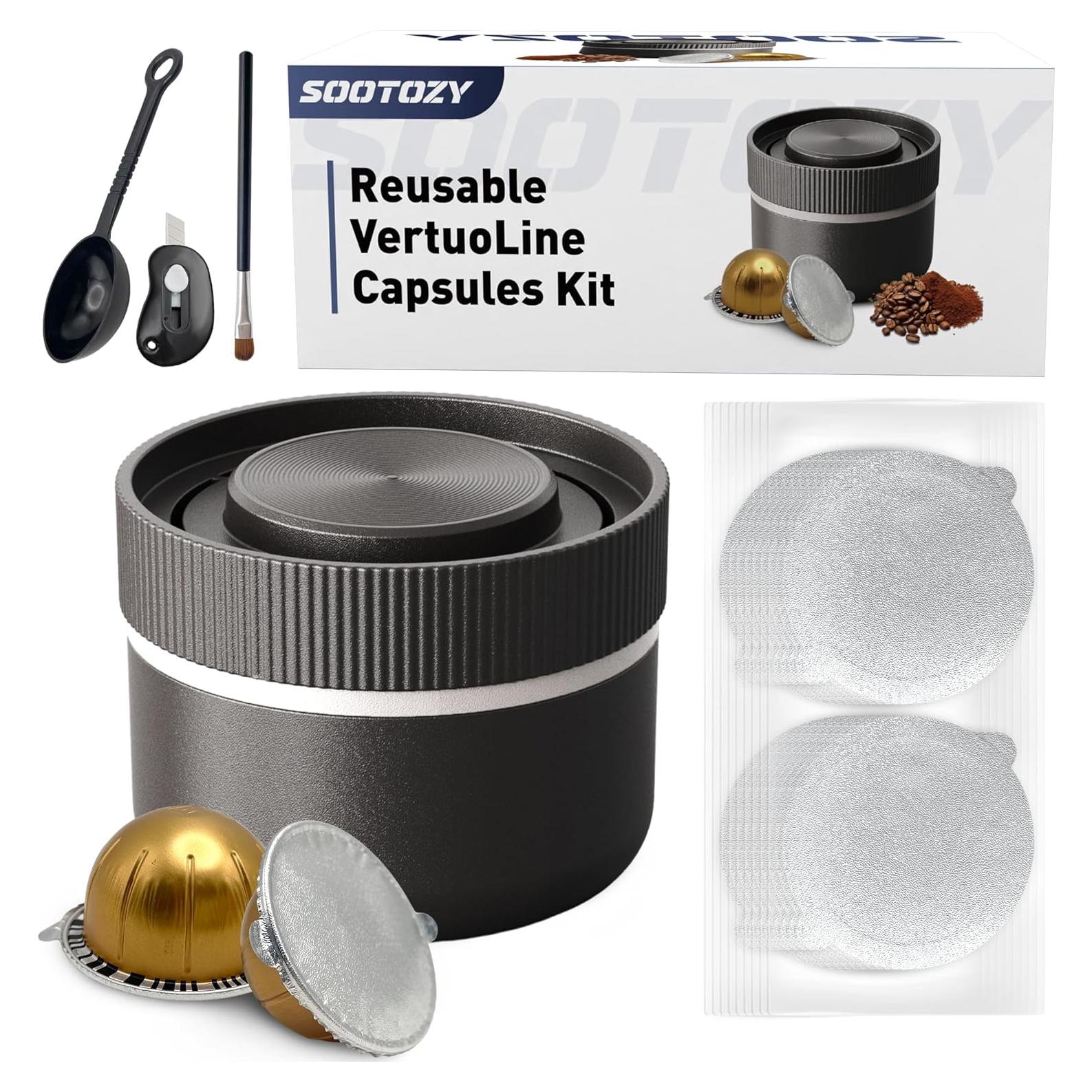 Kit de Cápsulas Reutilizables Sootozy para Nespresso Vertuo
