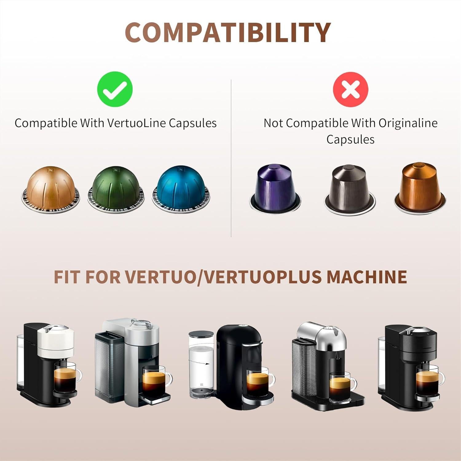 Kit de Cápsulas Reutilizables Sootozy para Nespresso Vertuo - 100 Sellos