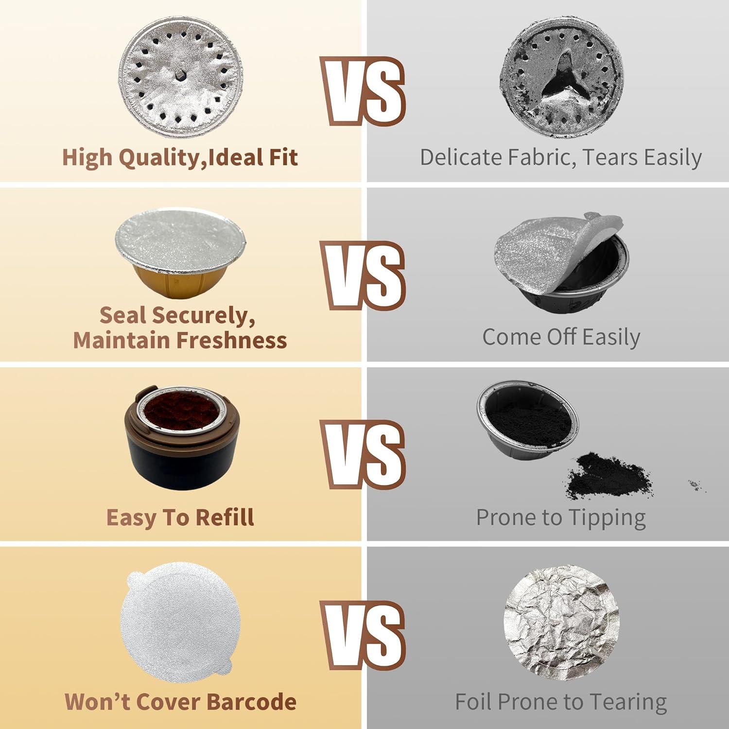 Kit de Cápsulas Reutilizables Sootozy para Nespresso Vertuo - 100 Sellos