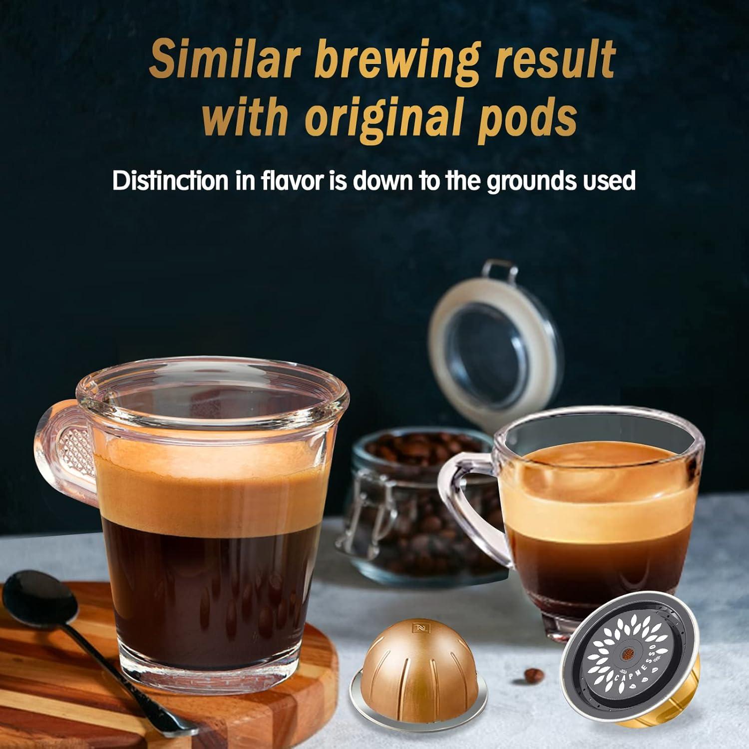 CAPMESSO Tapas Reutilizables de Silicona para Cápsulas Nespresso Vertuo - 3 Piezas