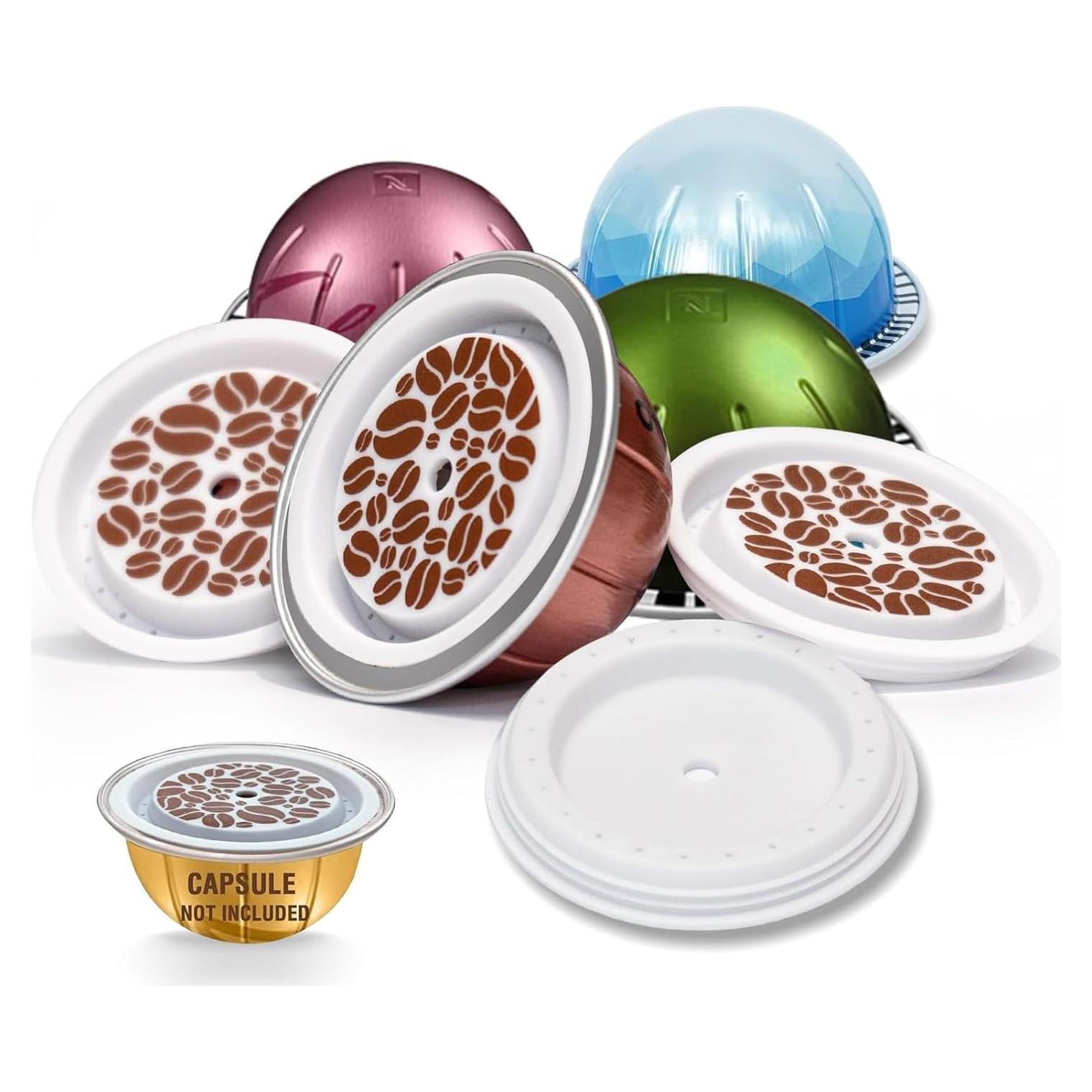 Tapa Reutilizable para Cápsulas Nespresso Vertuo SWEETDEER - 4 Pcs Silicona