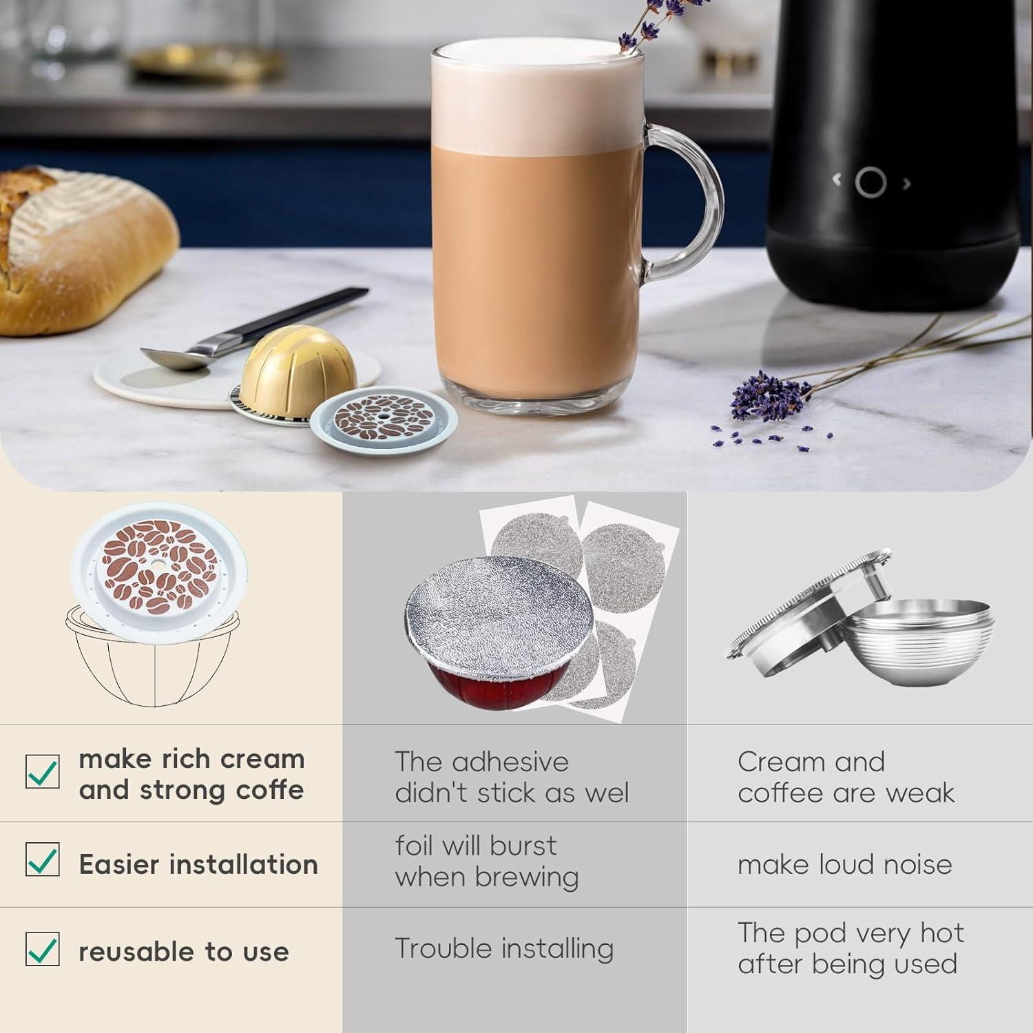 Tapa Reutilizable para Cápsulas Nespresso Vertuo SWEETDEER - 4 Pcs Silicona