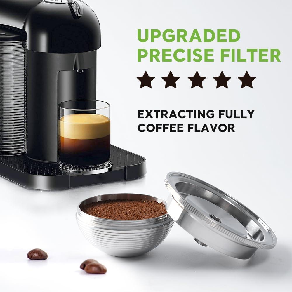 Cápsula de café reutilizable BENFUCHEN Vertuo 80ML acero inoxidable