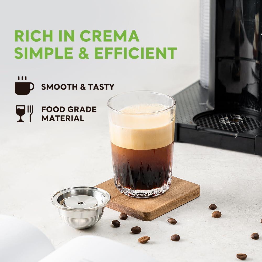 Cápsula de café reutilizable BENFUCHEN Vertuo 80ML acero inoxidable