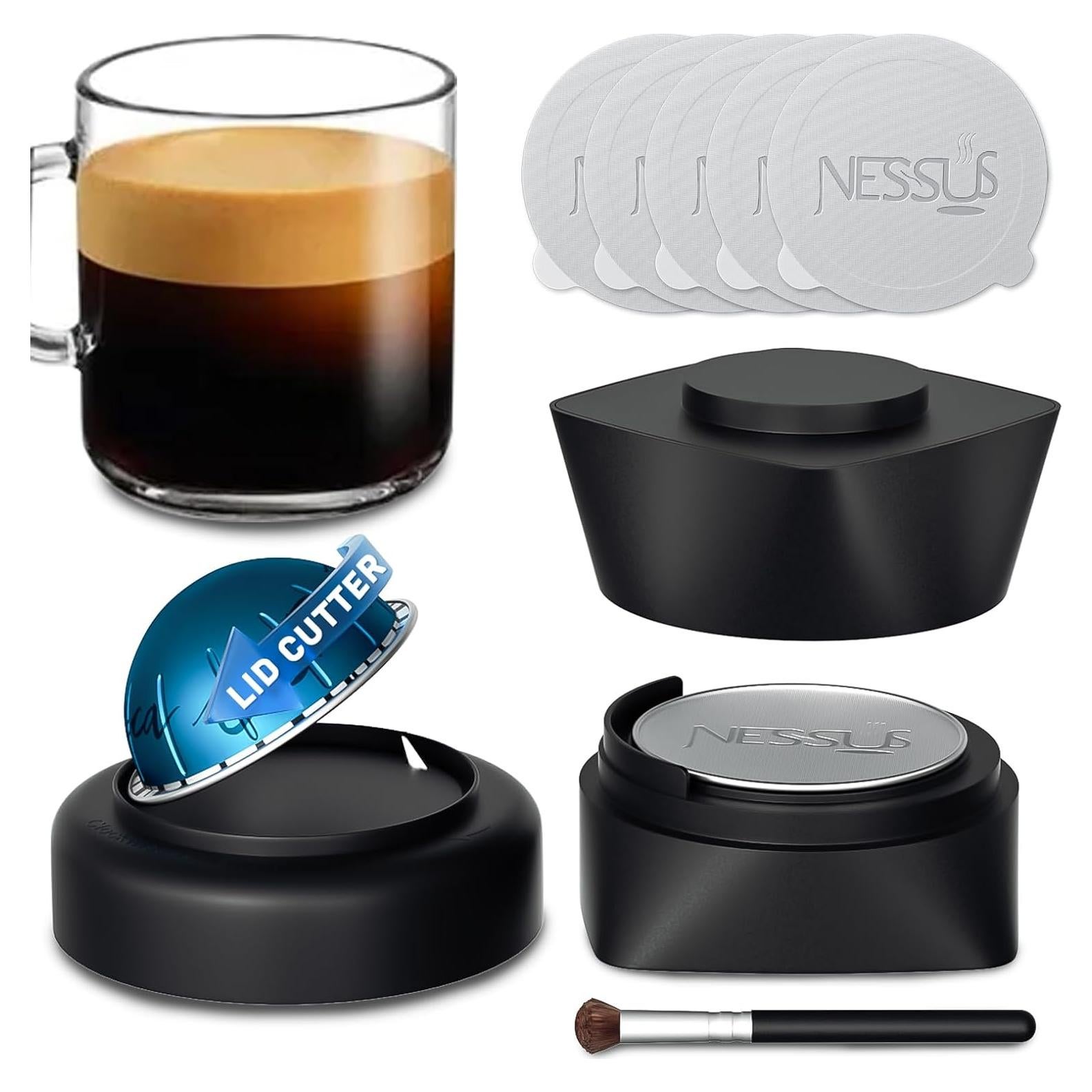 Kit de Recarga Nessus para Cápsulas Nespresso Vertuo - 50 Tapas de Aluminio