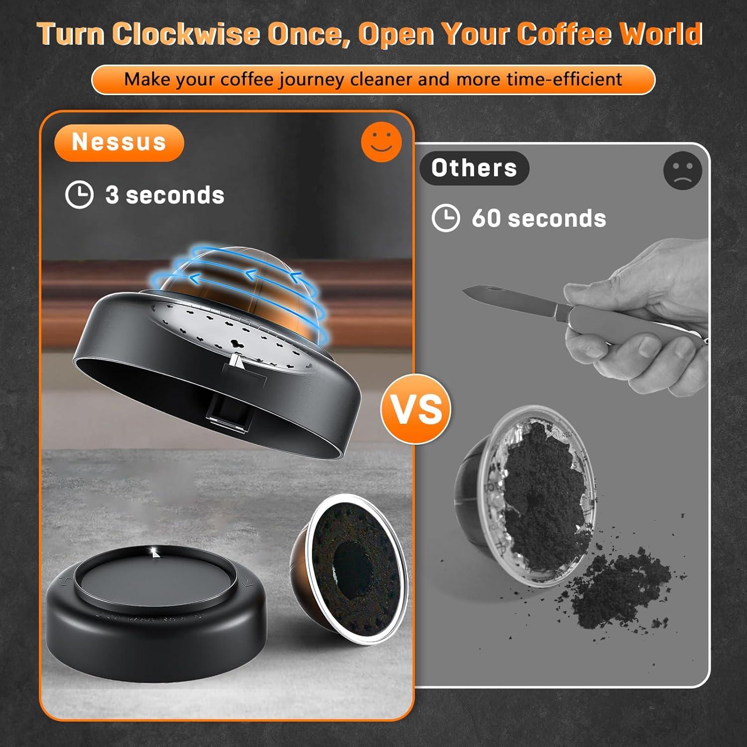 Kit de Recarga Nessus para Cápsulas Nespresso Vertuo - 50 Tapas de Aluminio