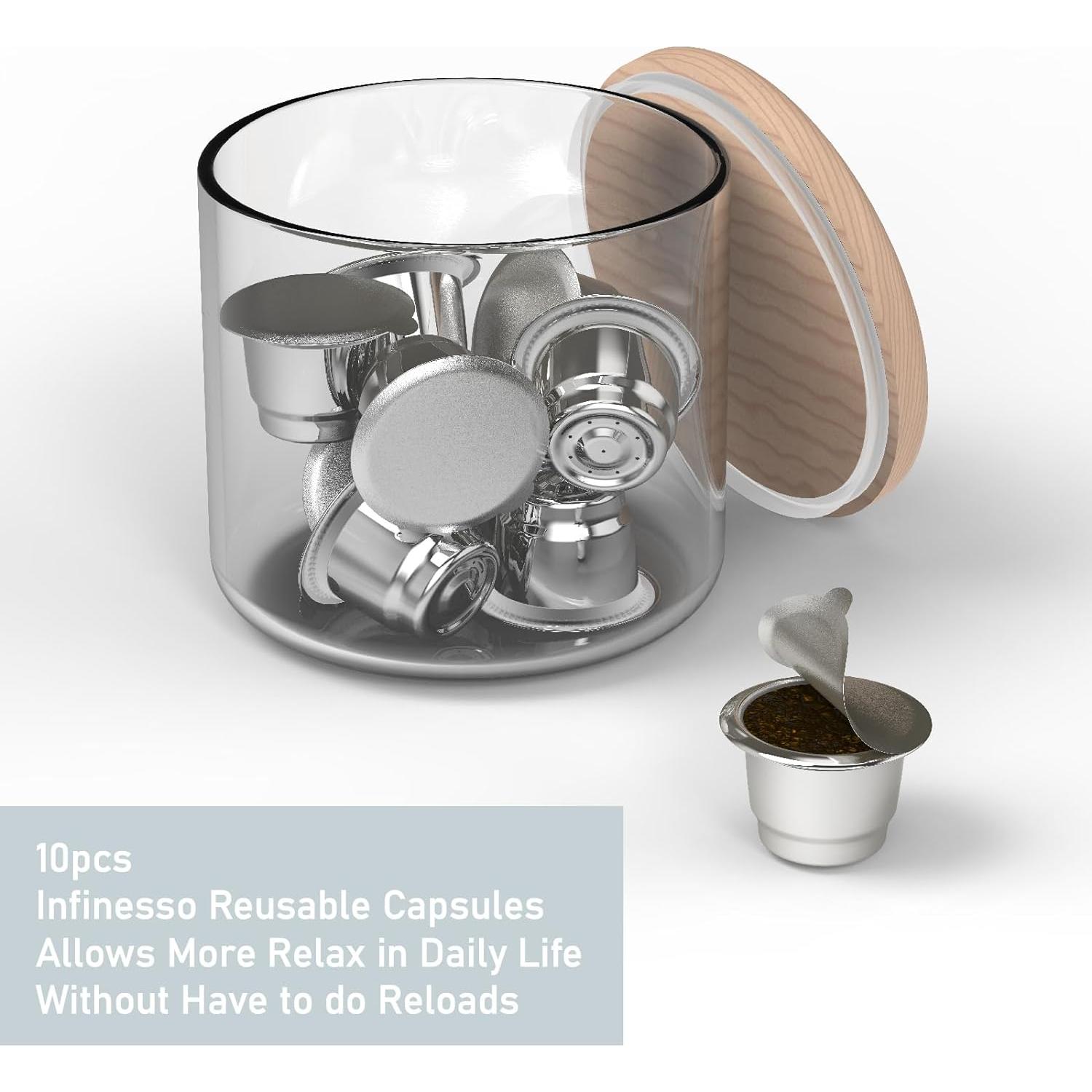 10 Cápsulas Reutilizables Infinesso para Nespresso OriginalLine