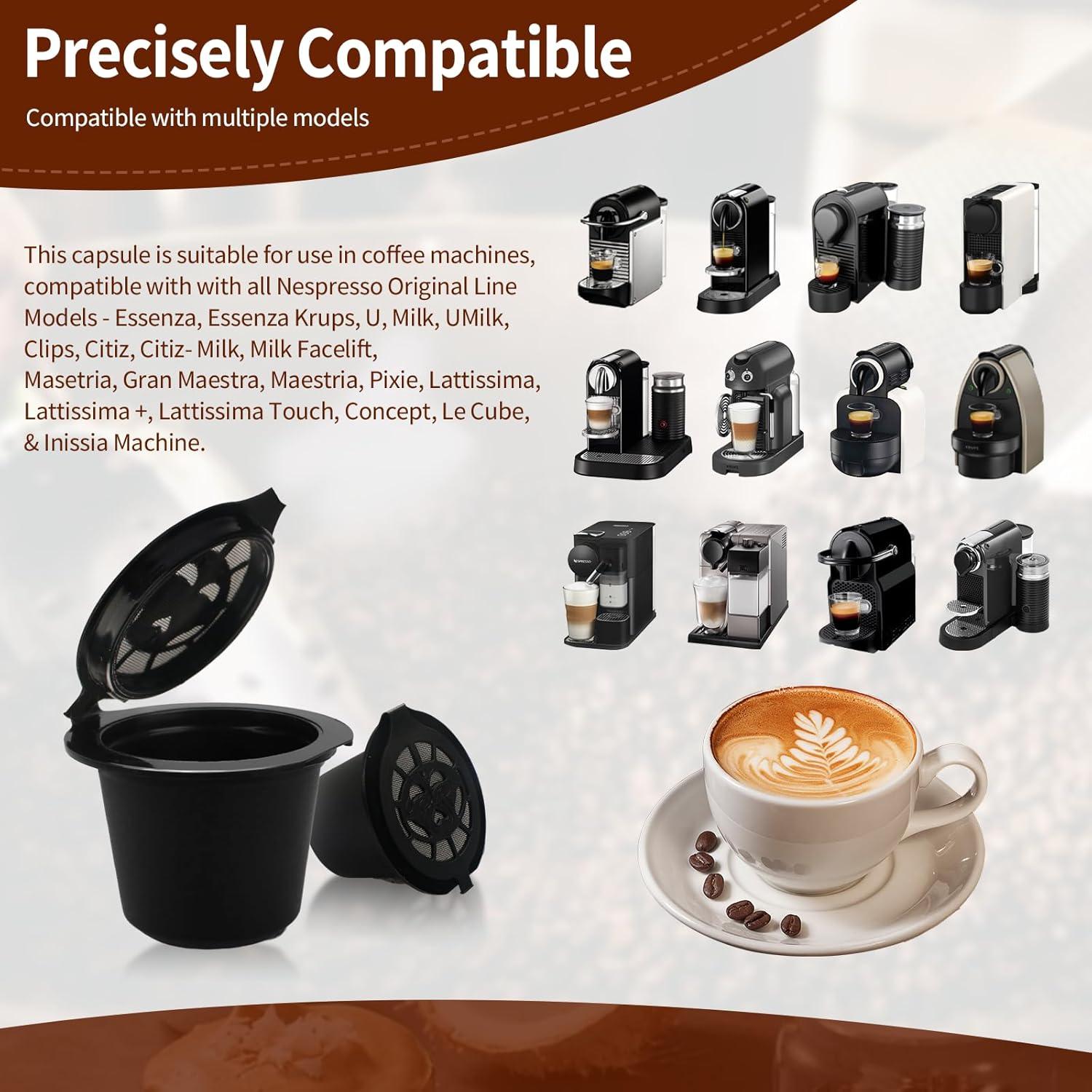 Cápsulas de Espresso Reutilizables ChangTa - 6 Unidades para Nespresso