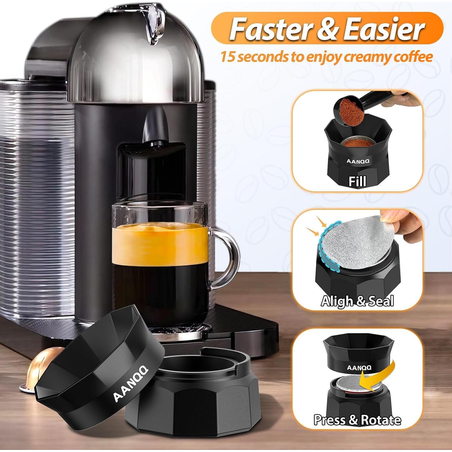 Kit de Cápsulas Reutilizables AANQQ para Nespresso Vertuo