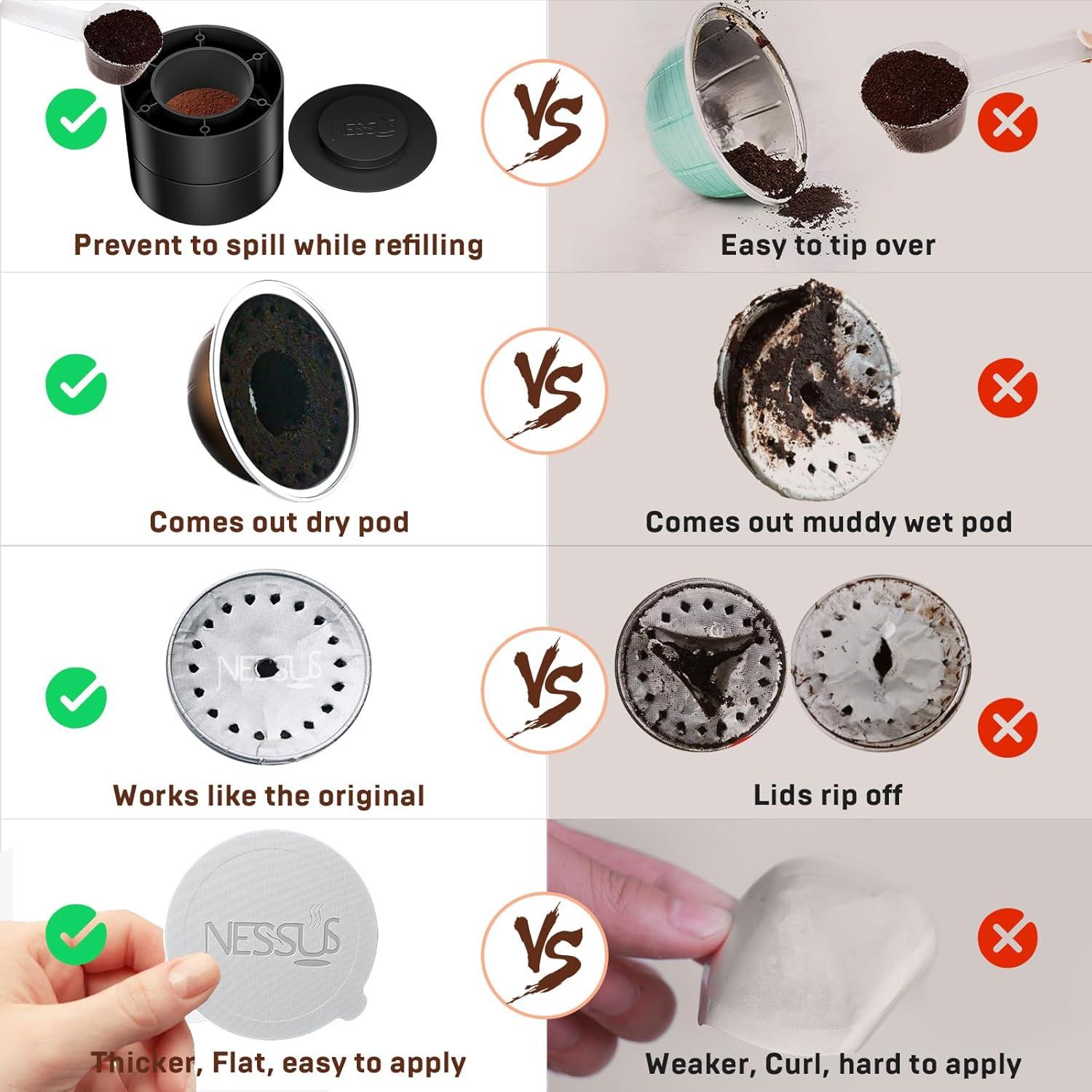 Kit de Cápsulas Reutilizables NESSUS Vertuo - 50 Pcs Aluminio