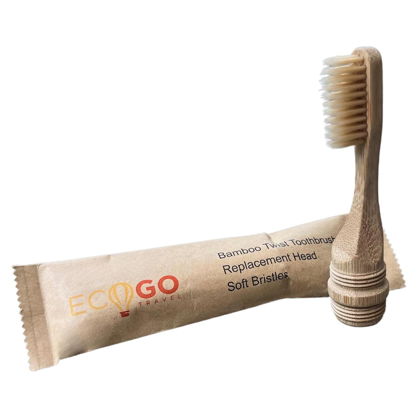 Cabezal de Reemplazo EcoGoTravel para Cepillo de Dientes de Bambú