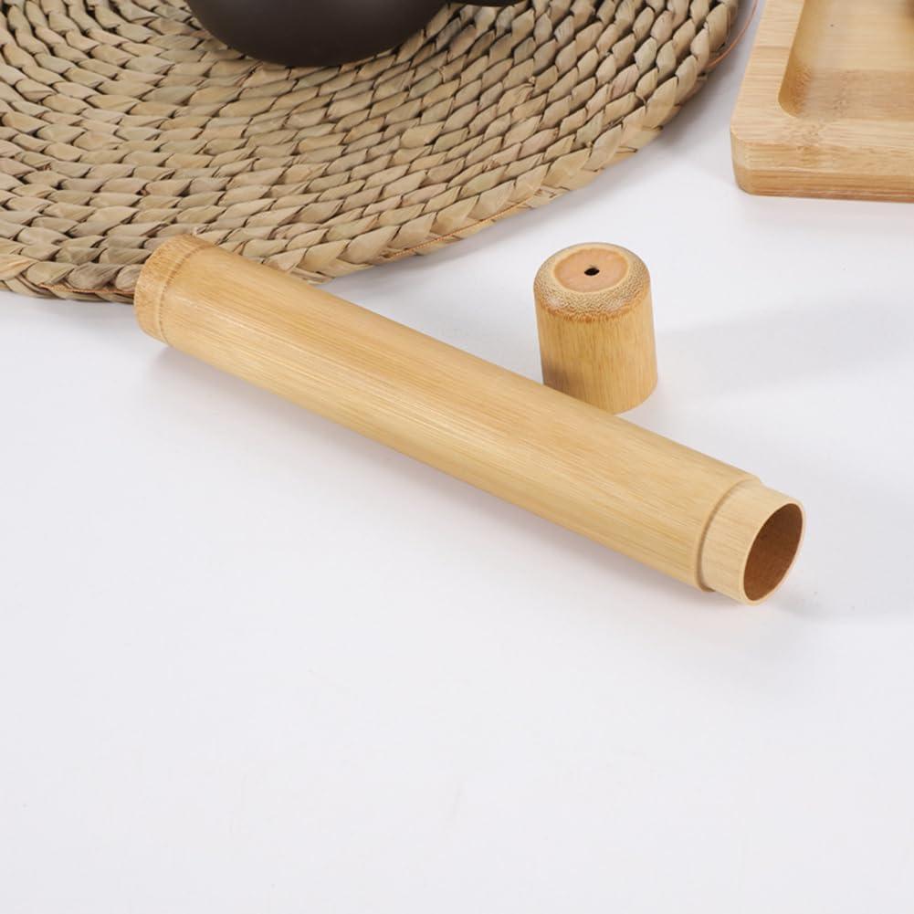 Estuche de Cepillo de Dientes de Bambú Elandy 2 Piezas 21cm