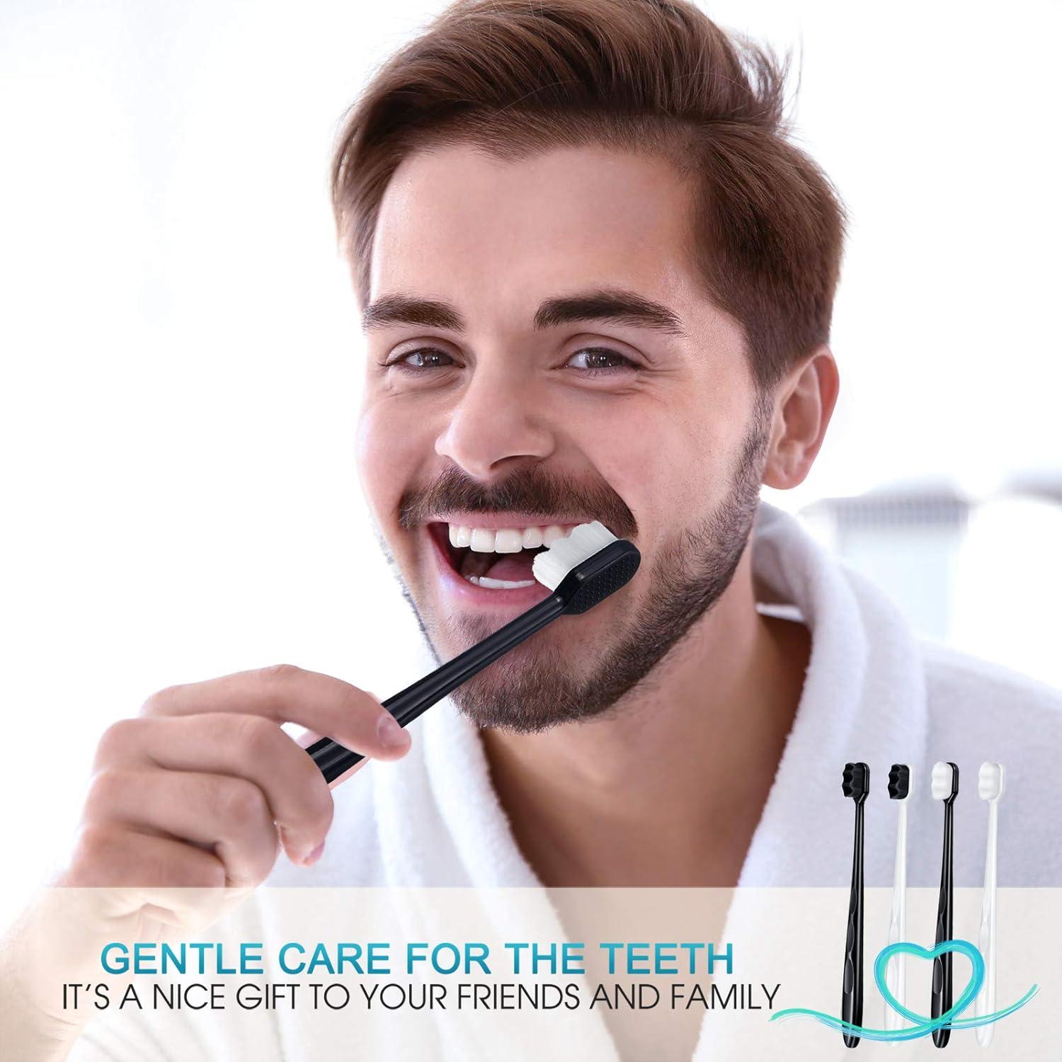 20 Piezas Cepillos de Dientes Extra Suave Patelai con Cerdas de Carbón