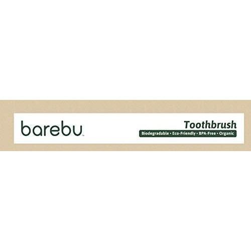 Set 4 Cepillos de Dientes de Bambú Barebu - Ecológicos y Biodegradables